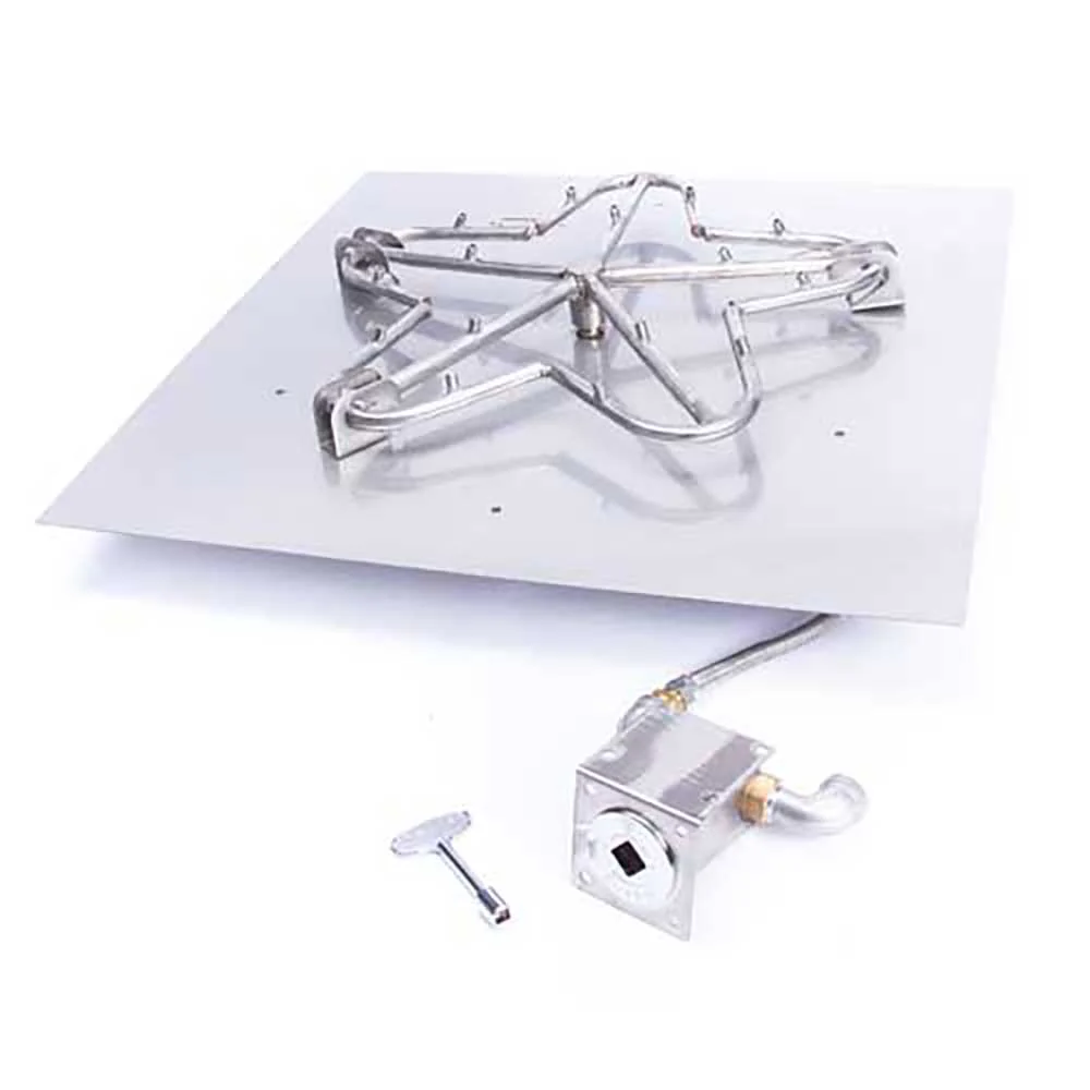 Square Flat Torpedo Fire Pit Burner Kit Match Lit Ignition by HPC Fire - Image 2