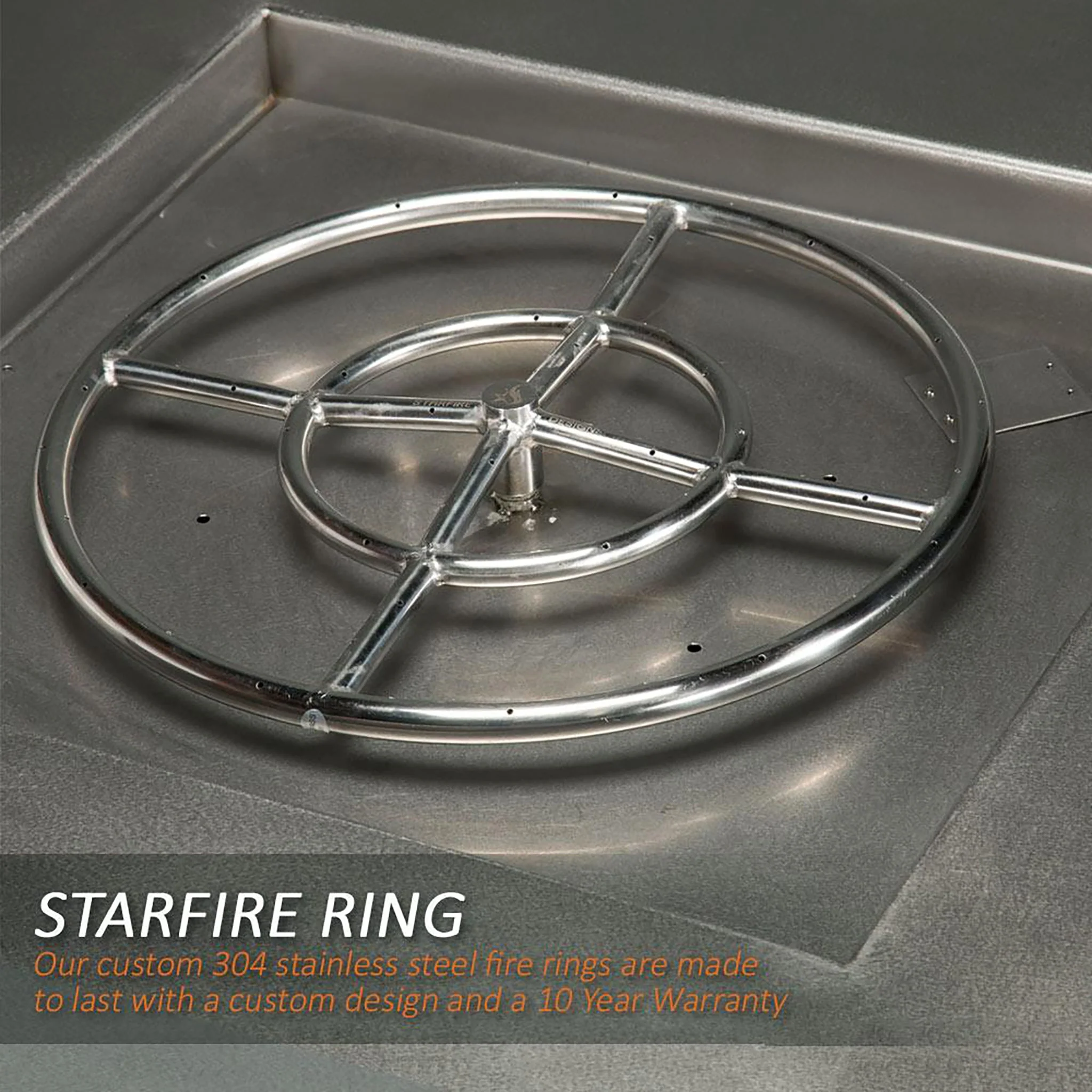 Starfire Designs Stainless Steel Edge Gas Fire Pit with Slide Out LPT Drawer - Image 4