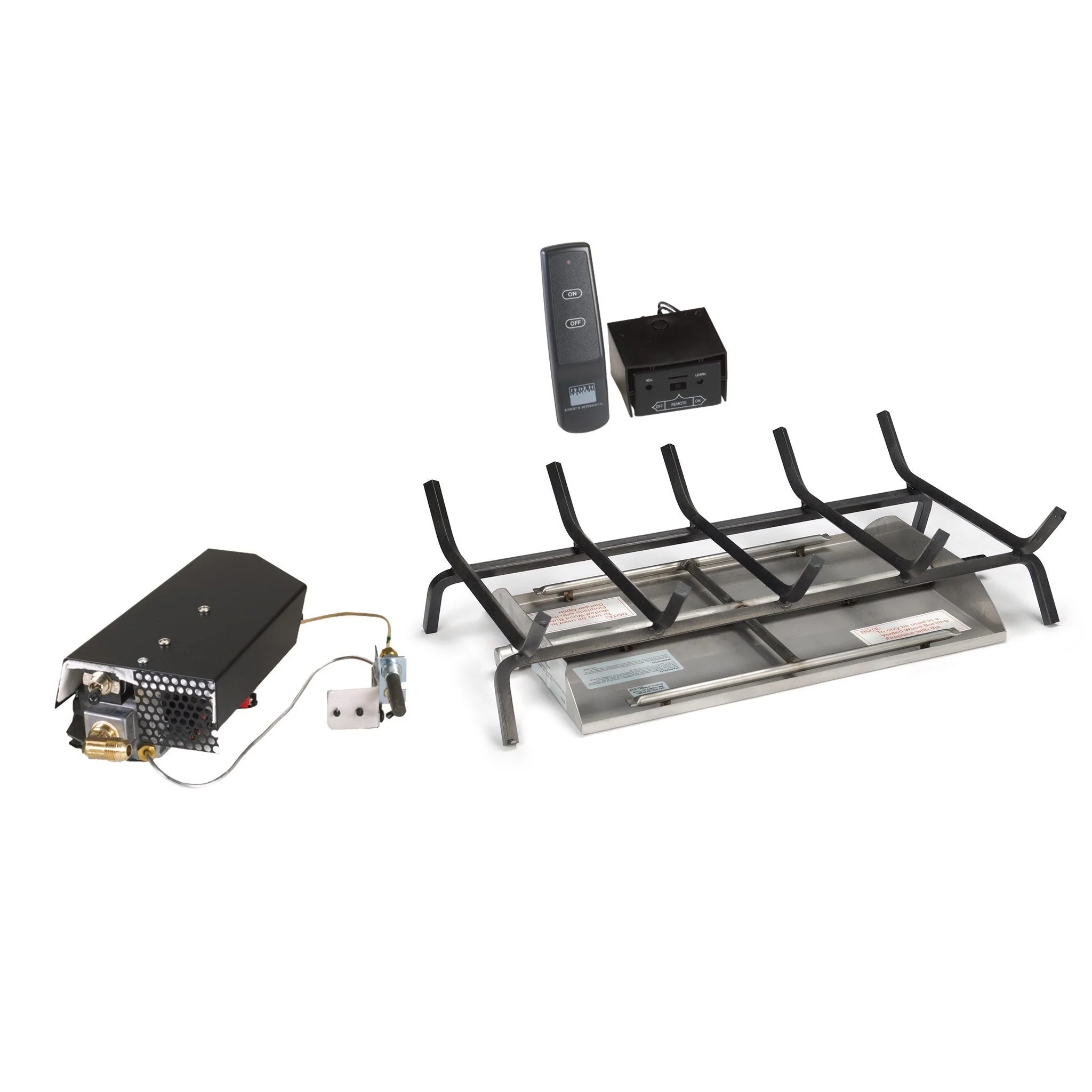 24" Vented G45 See-Thru Stainless Steel Fireplace Burner "02" Series Non-Standing Pilot with On/Off Remote by Real Fyre - Image 4