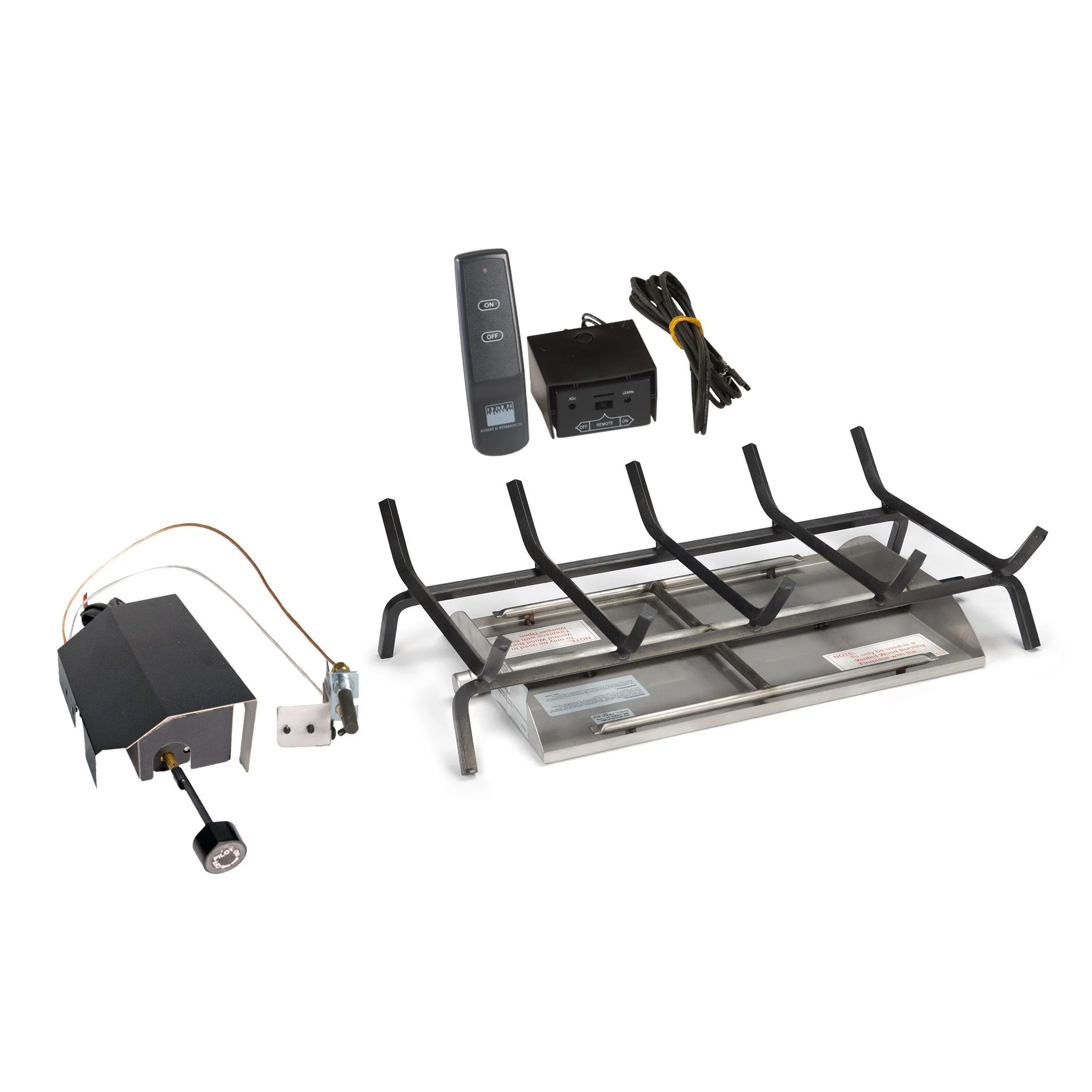 24" Vented G45 See-Thru Stainless Steel Fireplace Burner "02" Series Non-Standing Pilot with On/Off Remote by Real Fyre - Image 6