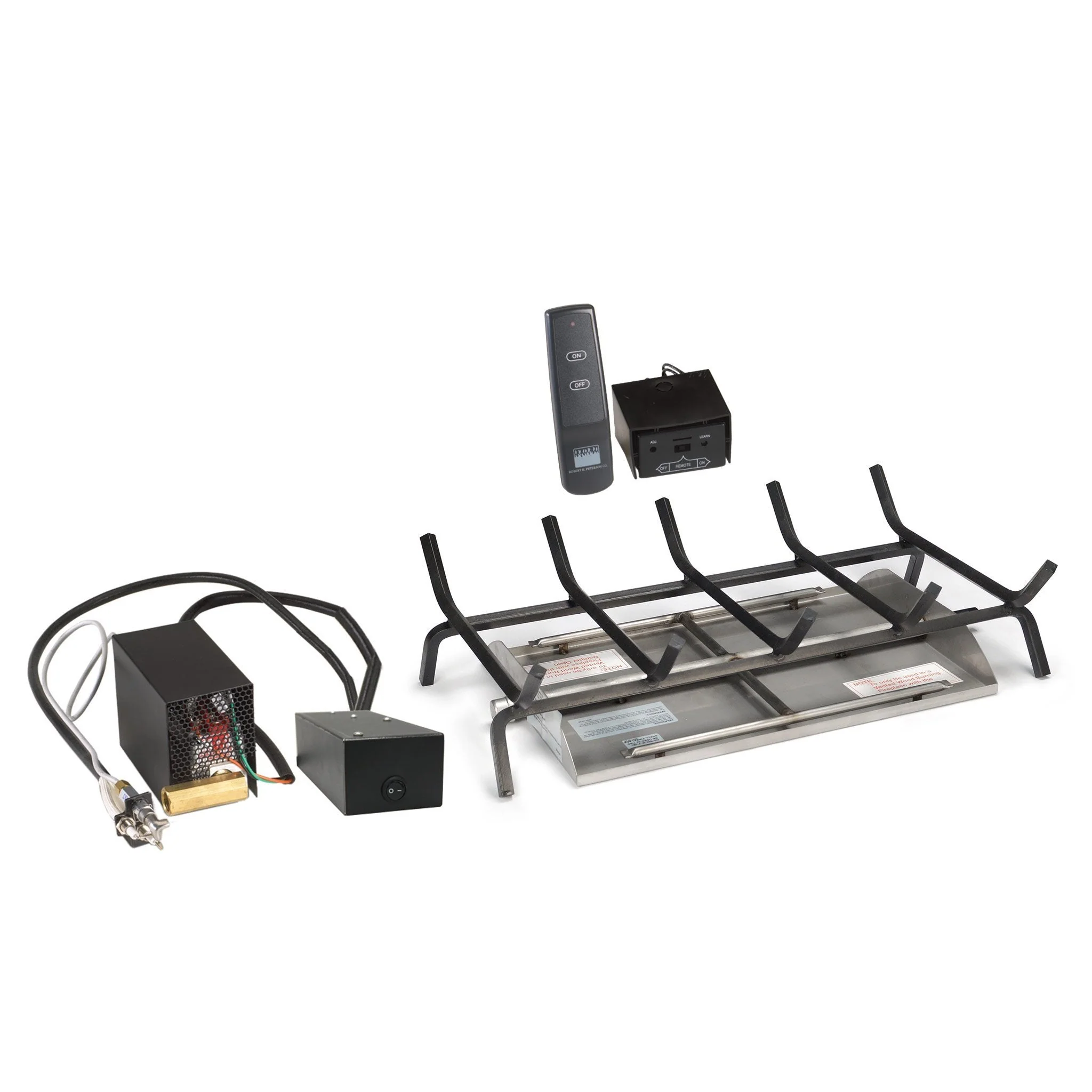 24" Vented G45 See-Thru Stainless Steel Fireplace Burner "02" Series Non-Standing Pilot with On/Off Remote by Real Fyre - Image 7