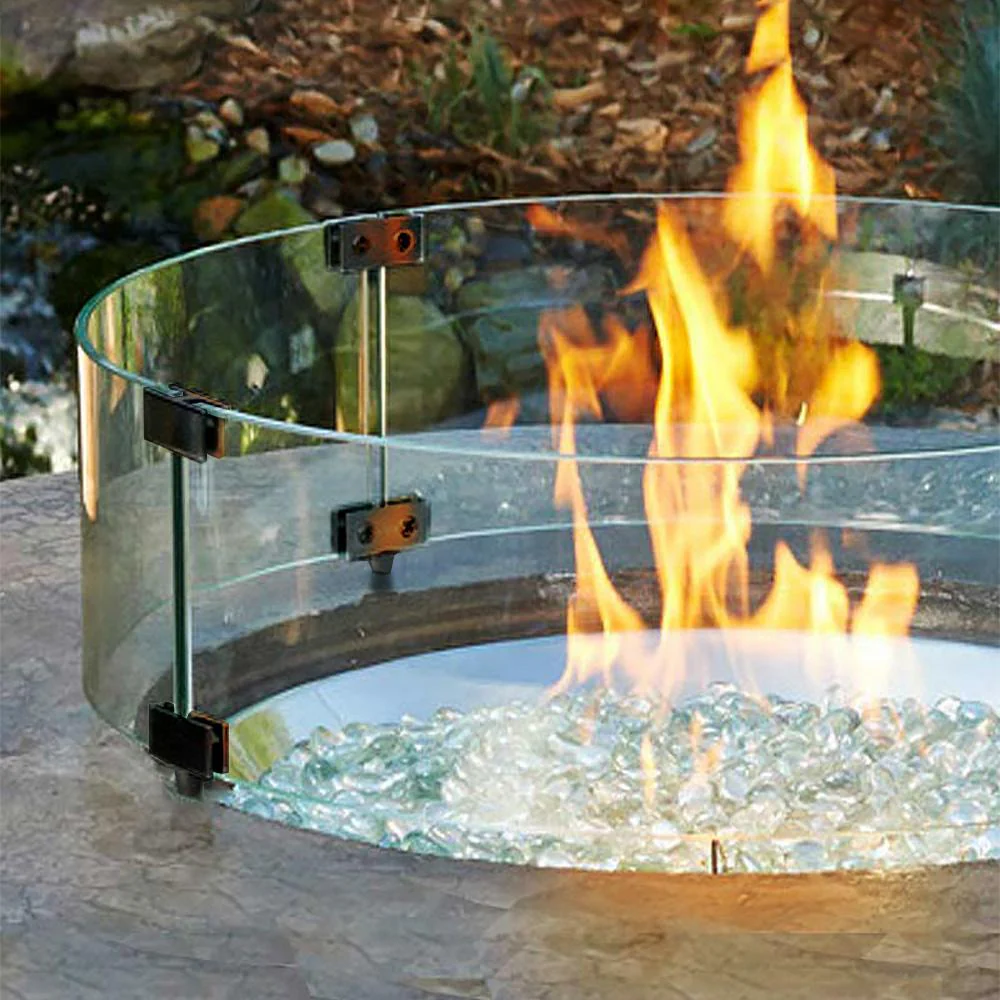 Starfire Designs 28" Round Fire Pit Glass Wind Guard - Image 5