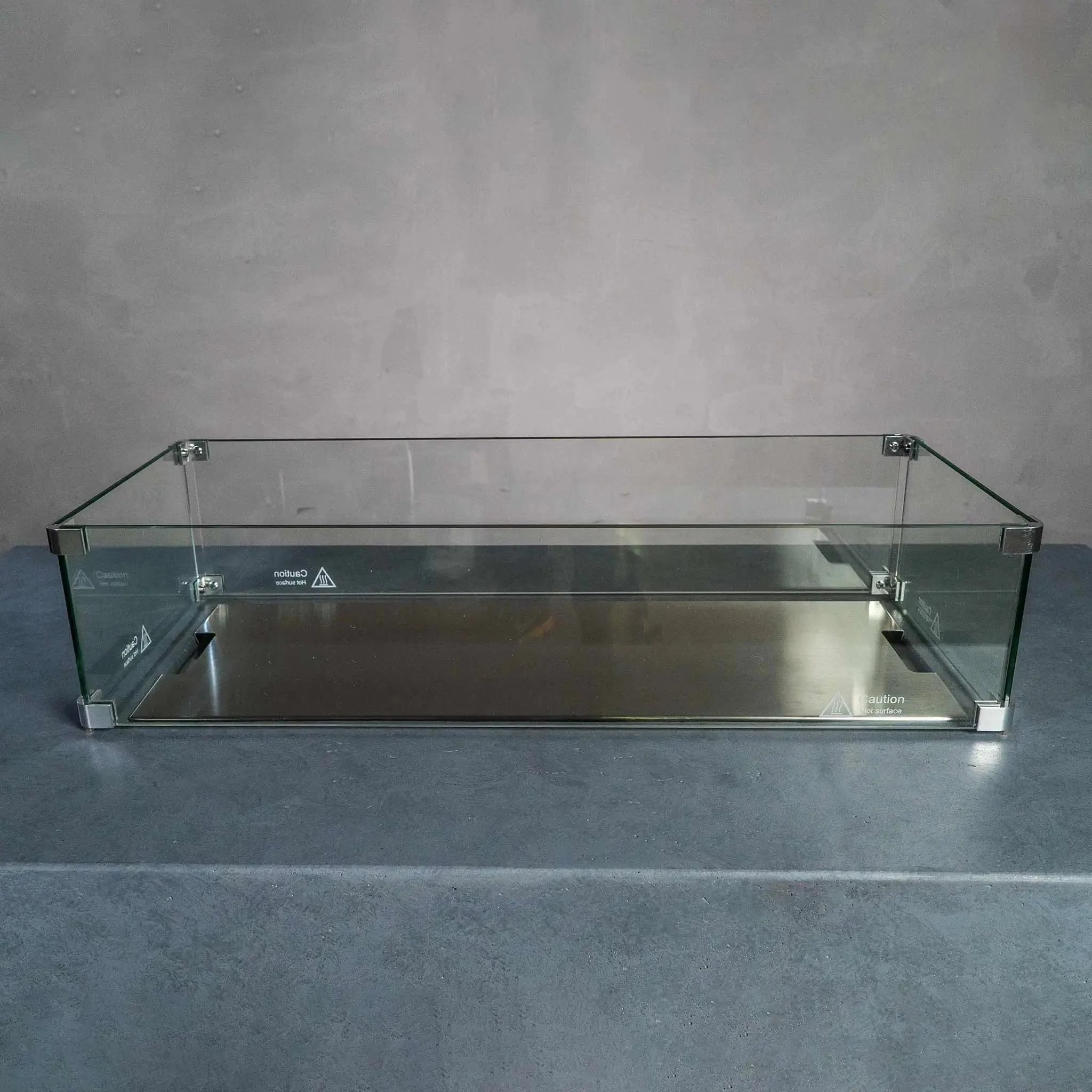 Rectangle Beton Glass Wind Guard by Starfire Designs - Image 4
