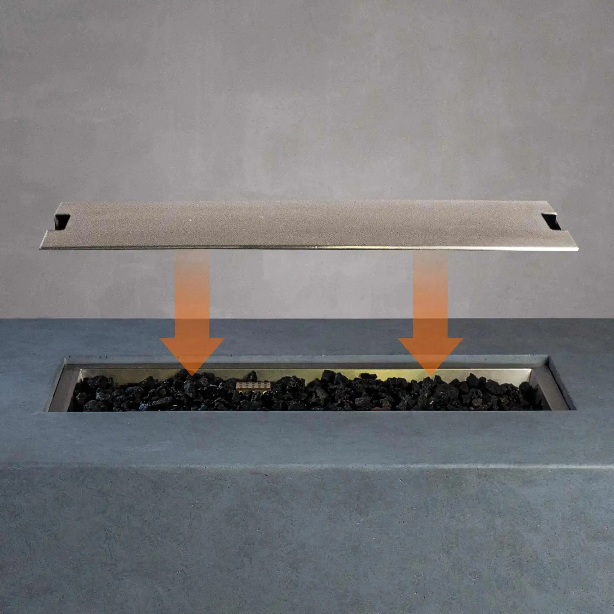 Rectangle Beton Stainless Steel Burner Cover by Starfire Designs - Image 3