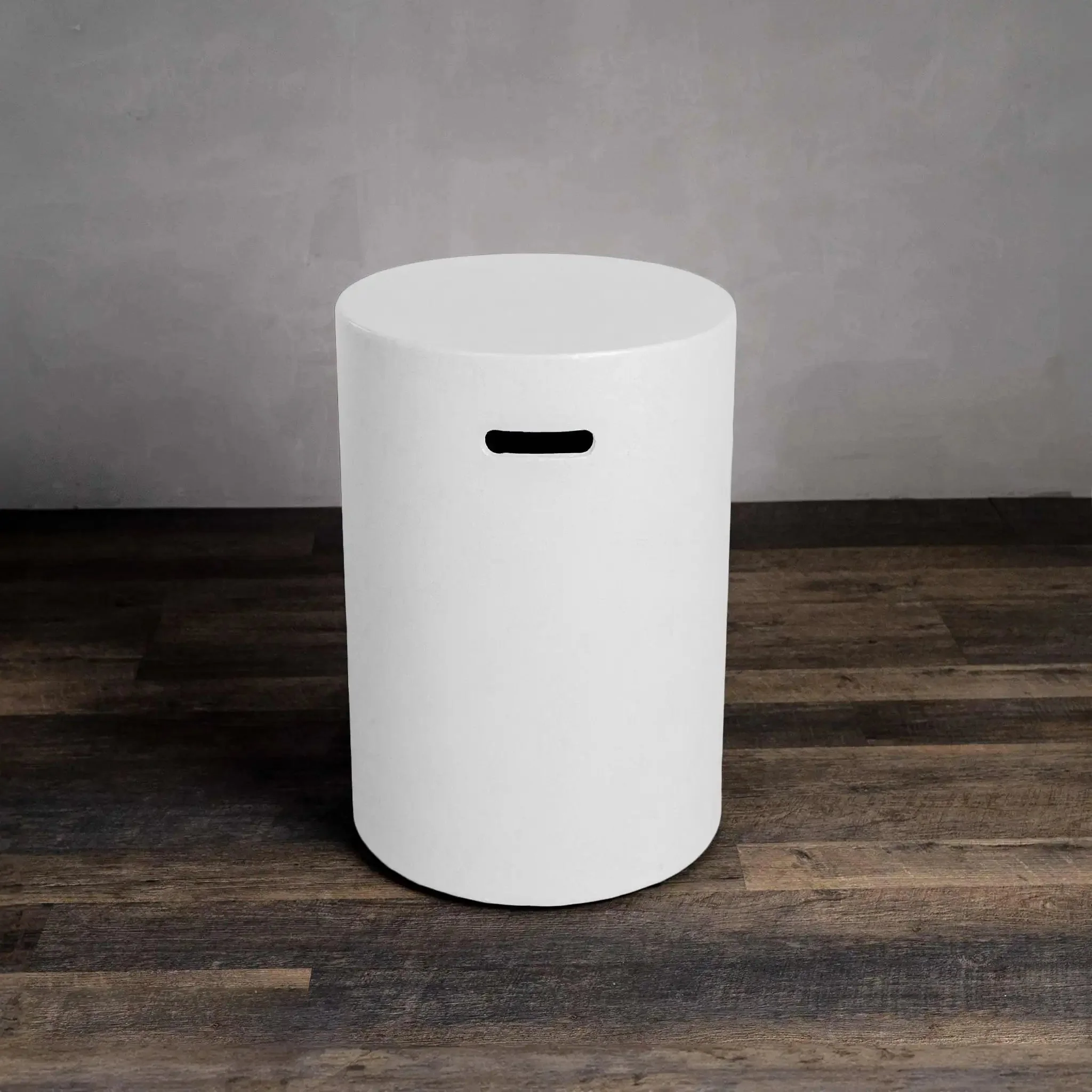 16" Round Beton Concrete (GFRC) Propane Tank Cover and End Table - Natural Gray by Starfire Designs - Image 16