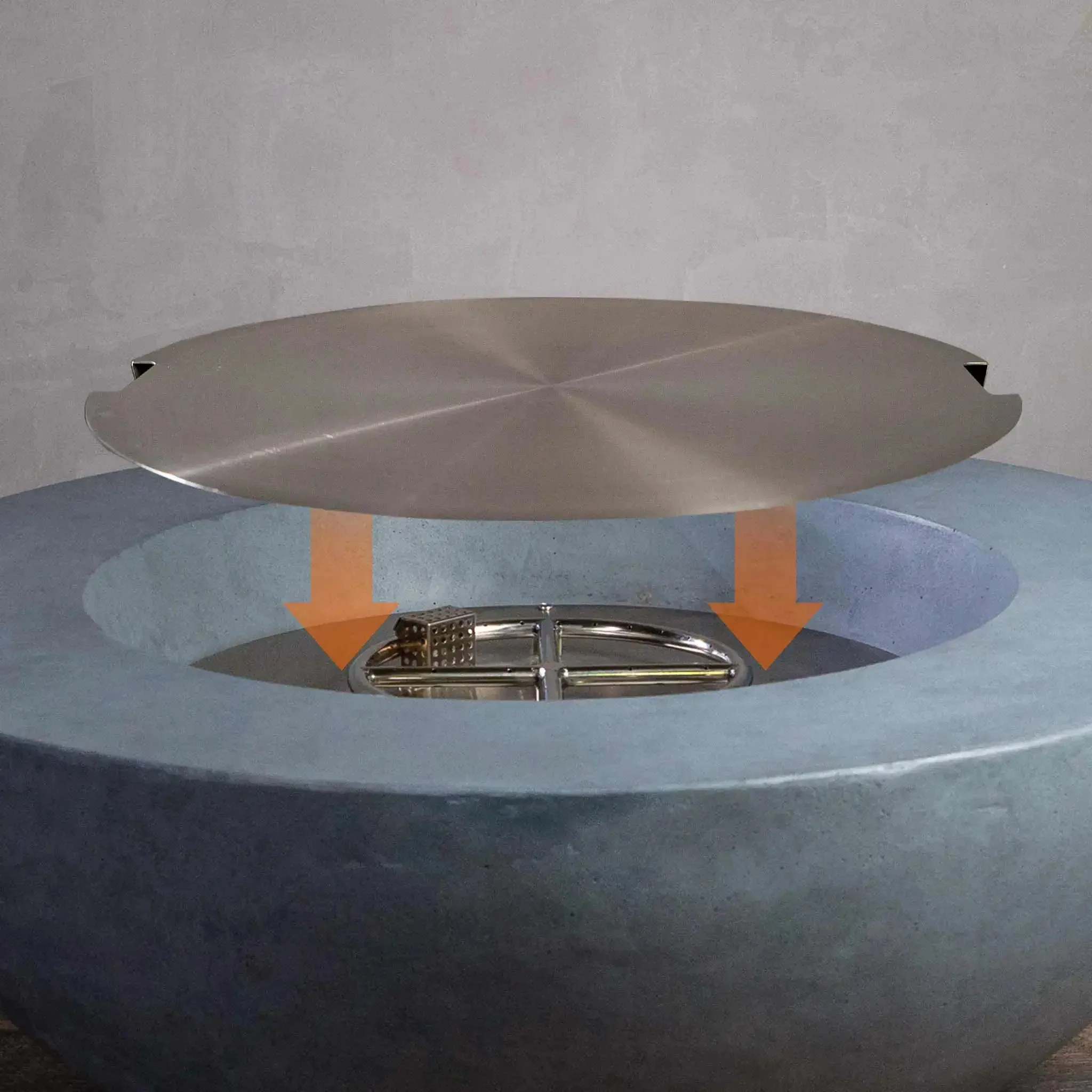Round Beton Stainless Steel Burner Cover by Starfire Designs - Image 3