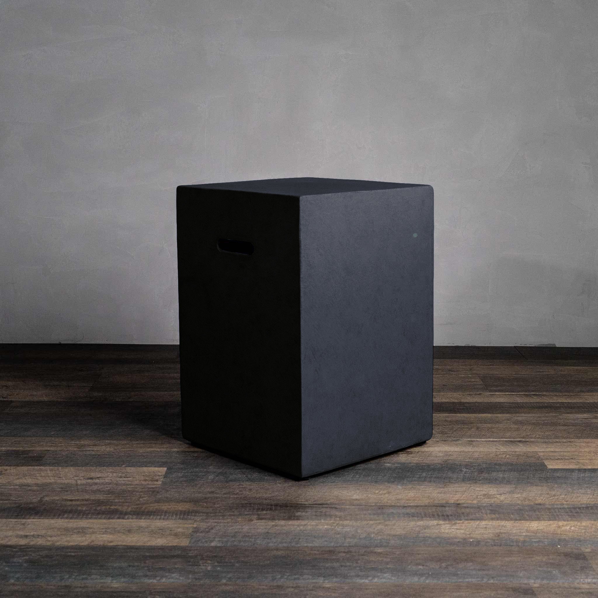 16" Square Beton Concrete (GFRC) Propane Tank Cover and End Table - Natural Gray by Starfire Designs - Image 11