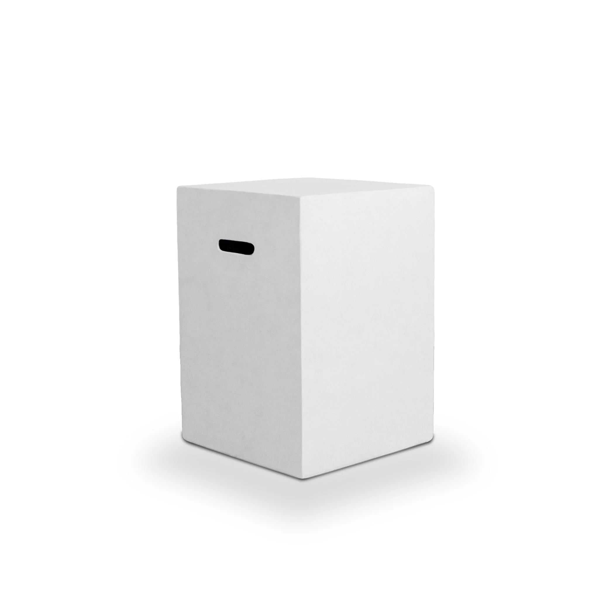 16" Square Beton Concrete (GFRC) Propane Tank Cover and End Table - Natural Gray by Starfire Designs - Image 14