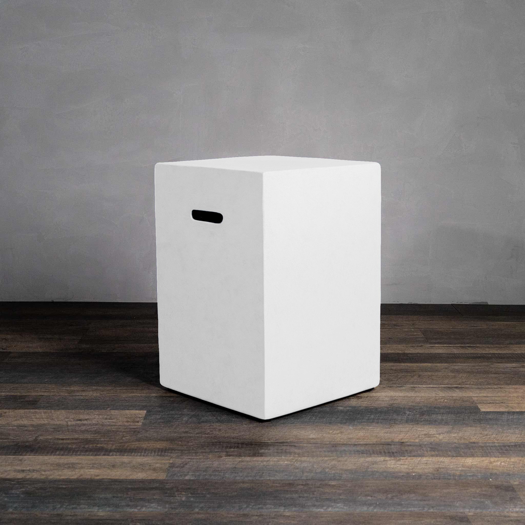 16" Square Beton Concrete (GFRC) Propane Tank Cover and End Table - Natural Gray by Starfire Designs - Image 15