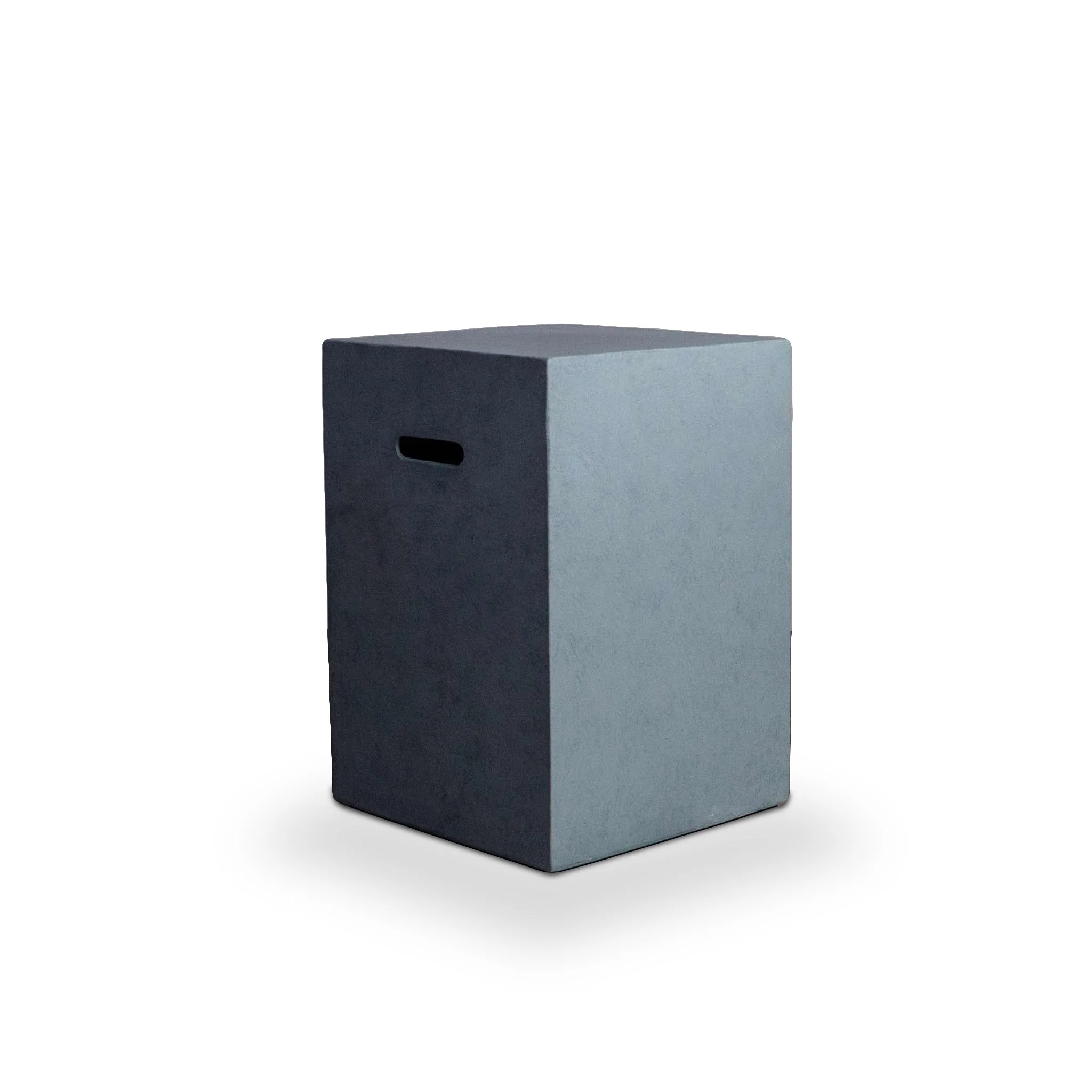 16" Square Beton Concrete (GFRC) Propane Tank Cover and End Table - Natural Gray by Starfire Designs - Image 6