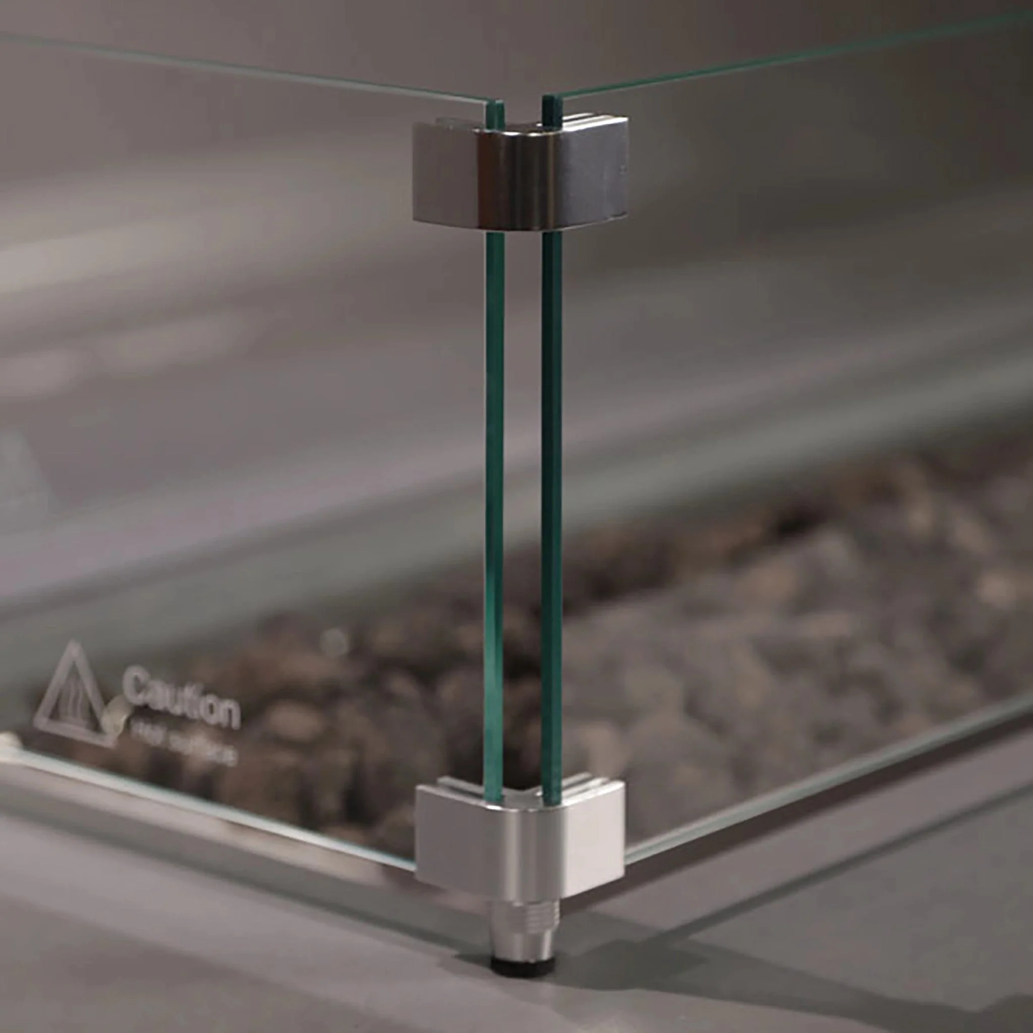 Square Beton Glass Wind Guard by Starfire Designs - Image 6