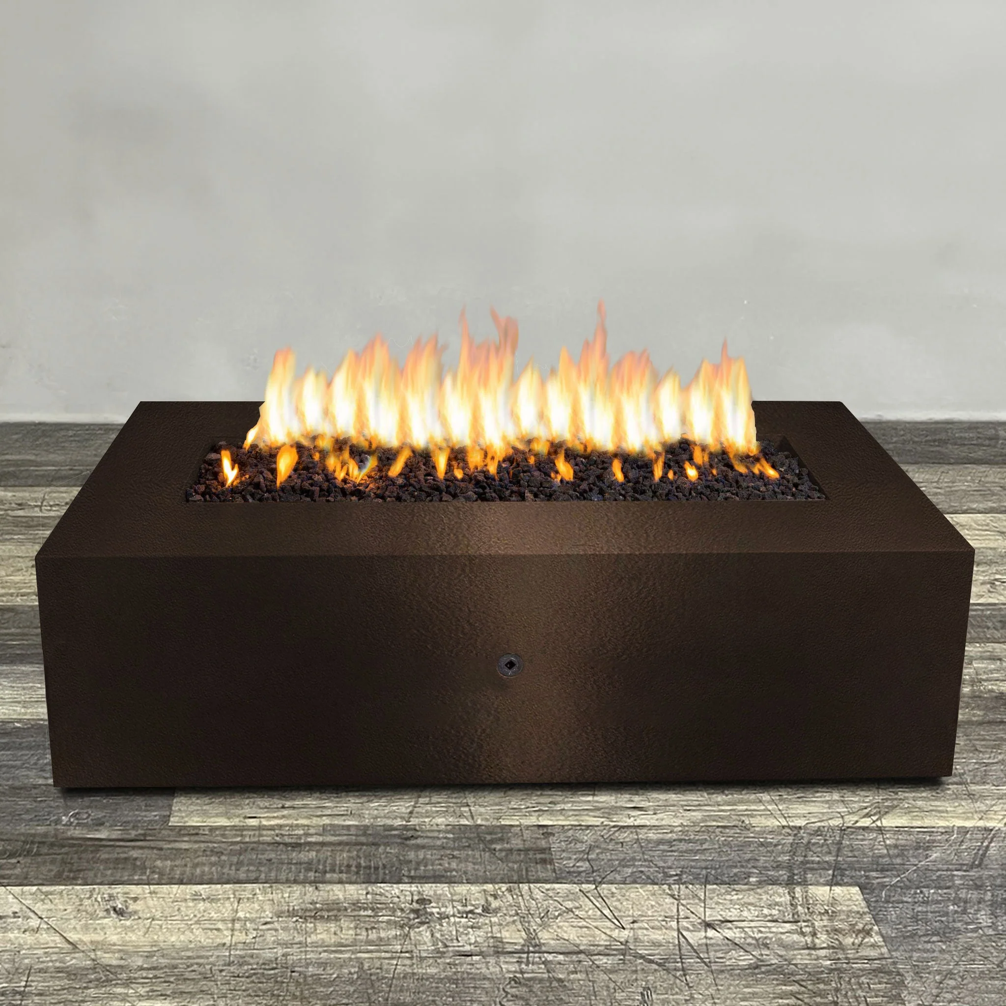 Starfire Designs Gravity Rectangle Powder Coated Steel Gas Fire Pit with Propane Tank Access Door - Image 80