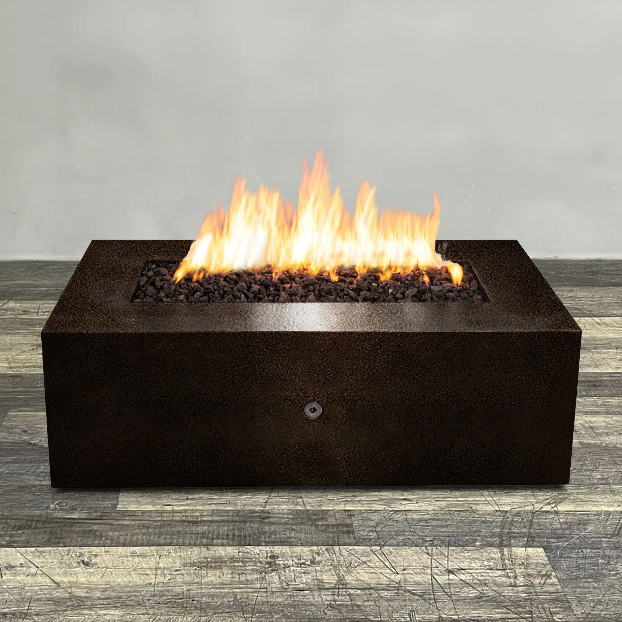 Starfire Designs Gravity Rectangle Powder Coated Steel Gas Fire Pit with Propane Tank Access Door - Image 87