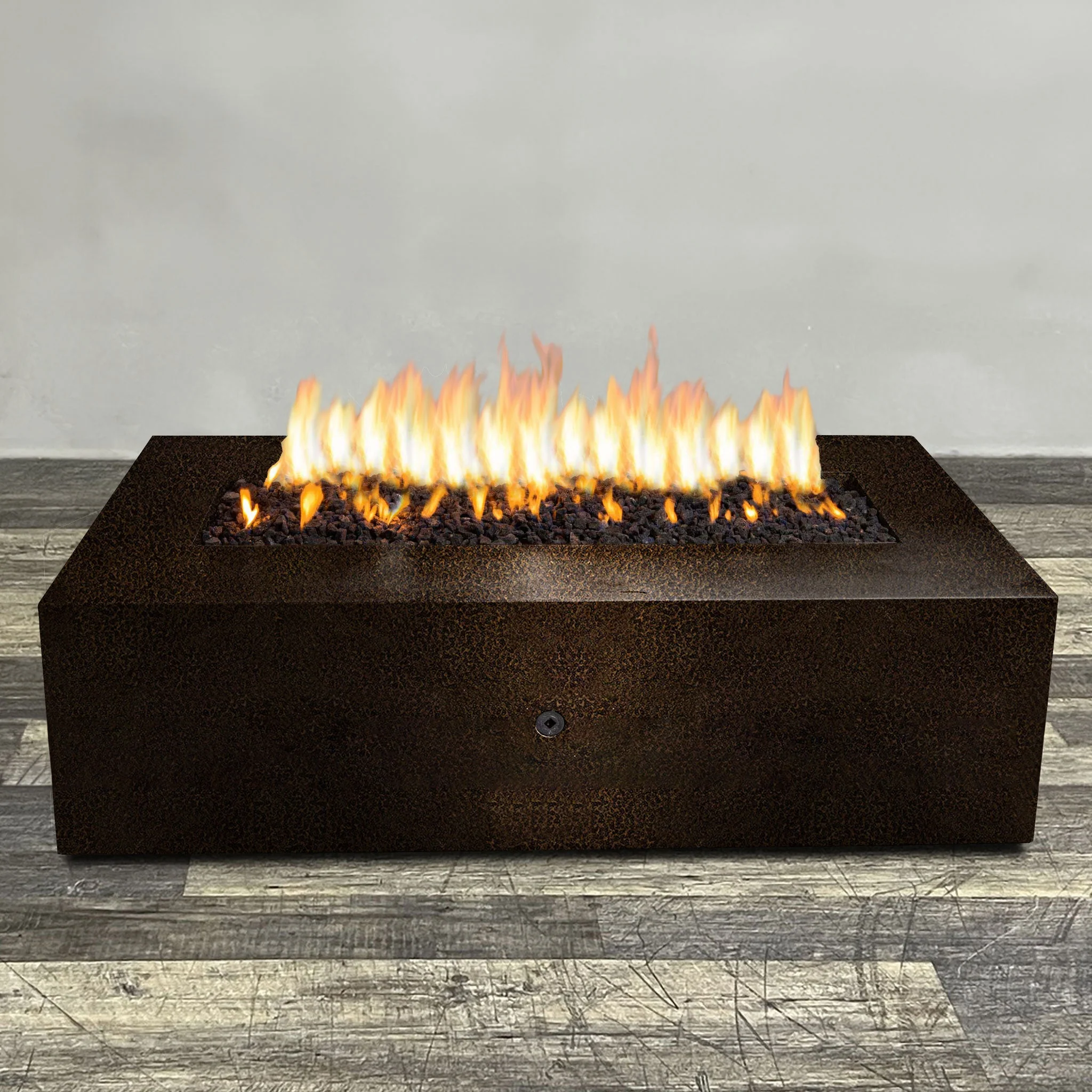 Starfire Designs Gravity Rectangle Powder Coated Steel Gas Fire Pit with Propane Tank Access Door - Image 93