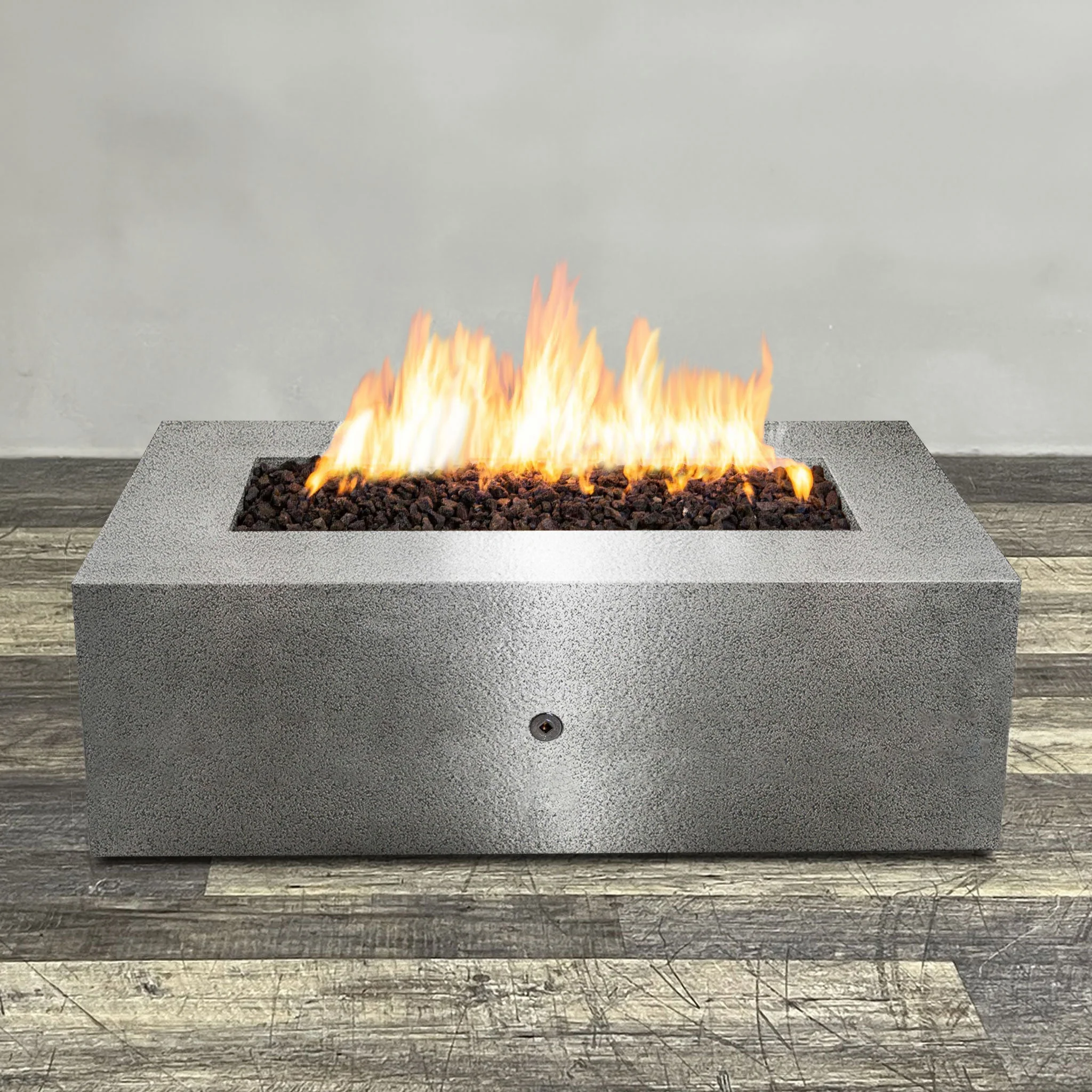 Starfire Designs Gravity Rectangle Powder Coated Steel Gas Fire Pit with Propane Tank Access Door - Image 95