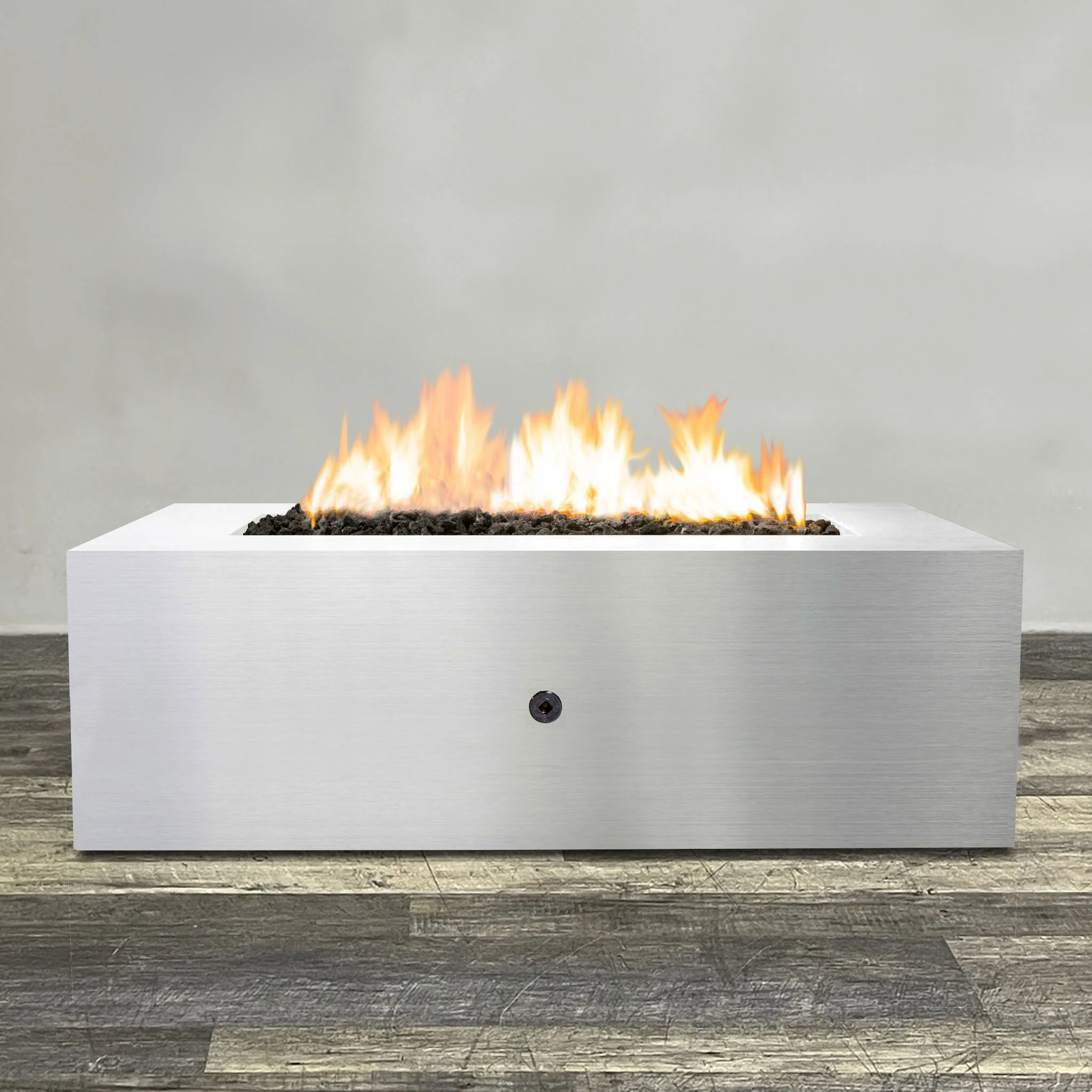 Starfire Designs Metal Gravity 60" x 32" Rectangle Stainless Steel Gas Fire Pit with Propane Tank Access Door - Image 4