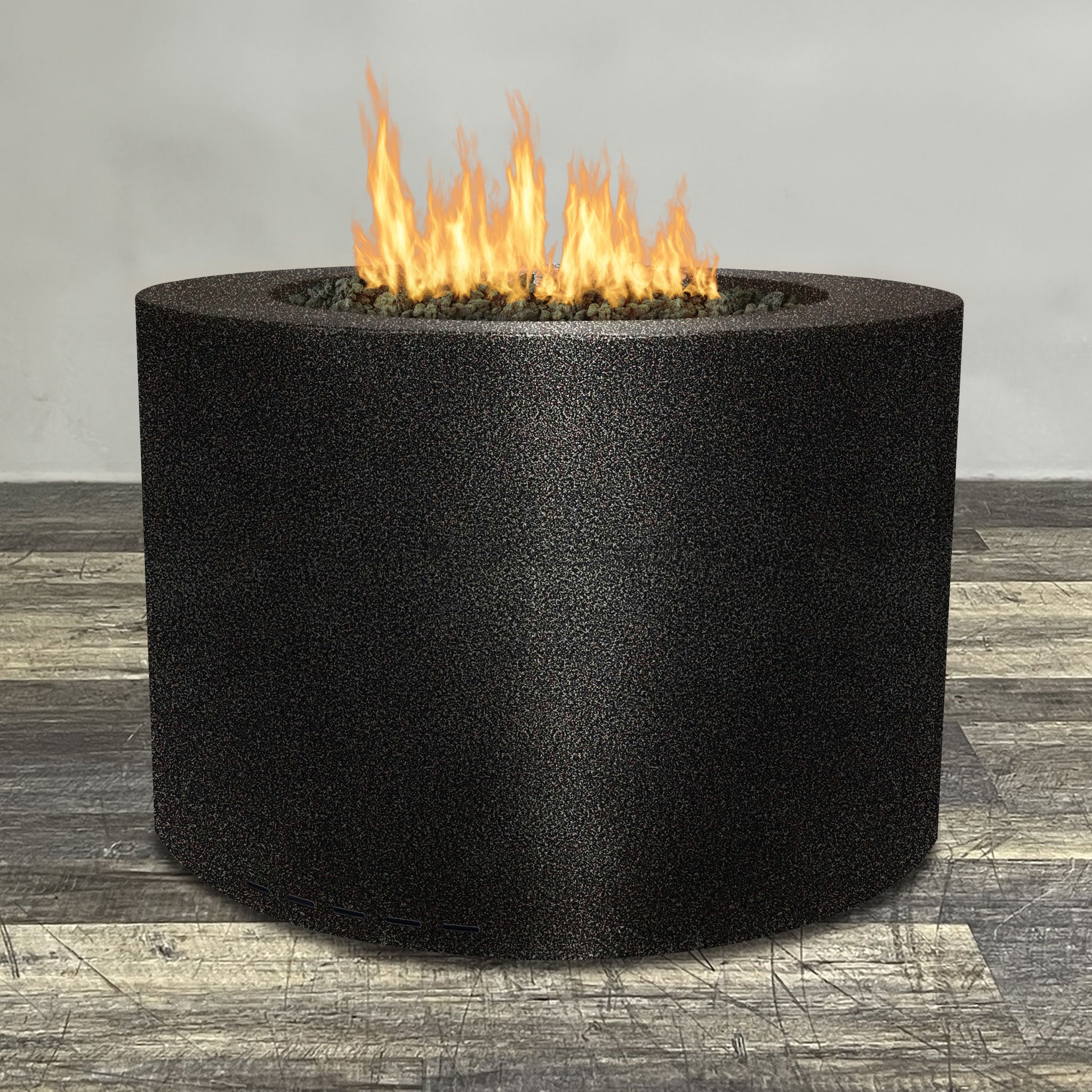 Starfire Designs Gravity Round Powder Coated Steel Gas Fire Pit with Propane Tank Access Door - Image 100