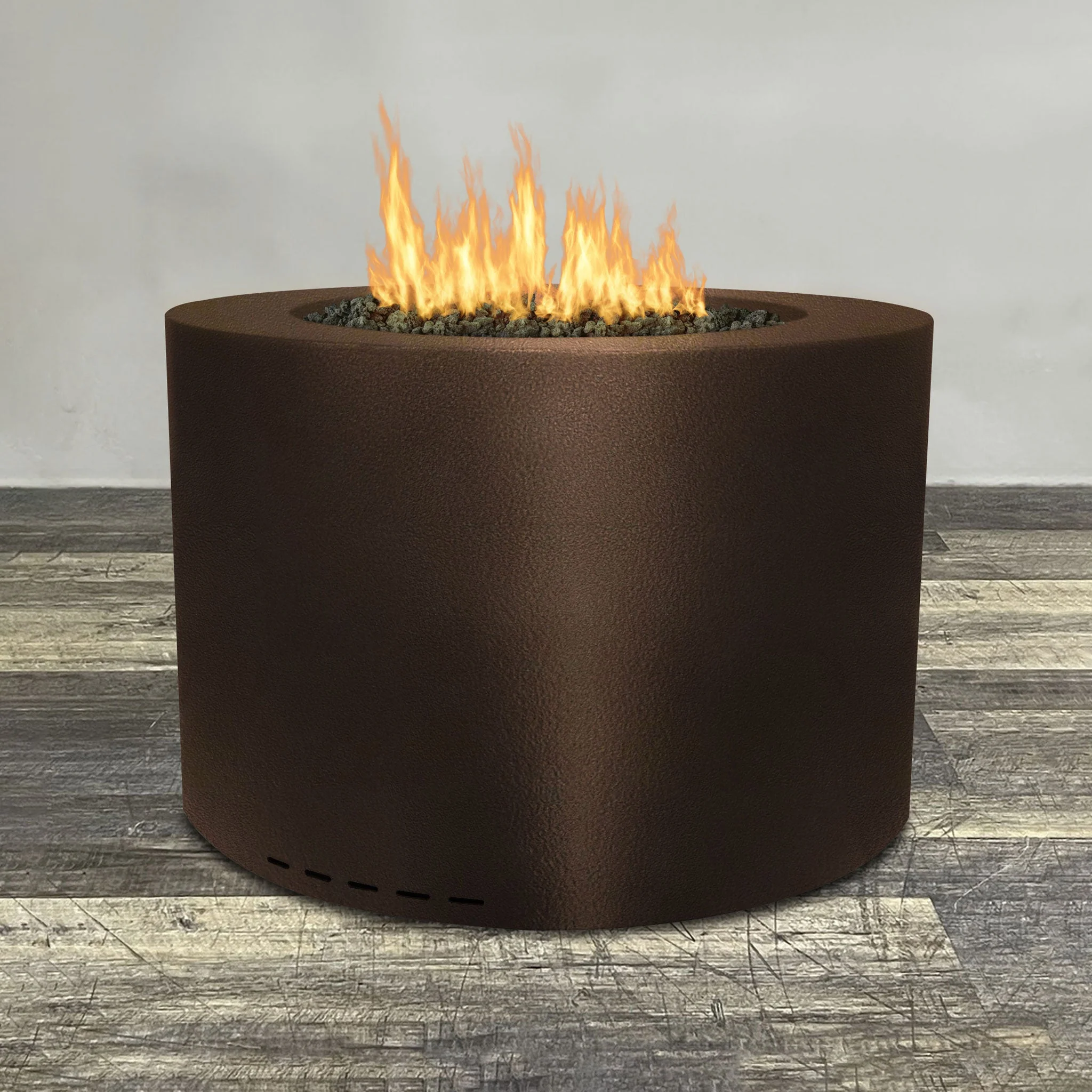 Starfire Designs Gravity Round Powder Coated Steel Gas Fire Pit with Propane Tank Access Door - Image 104