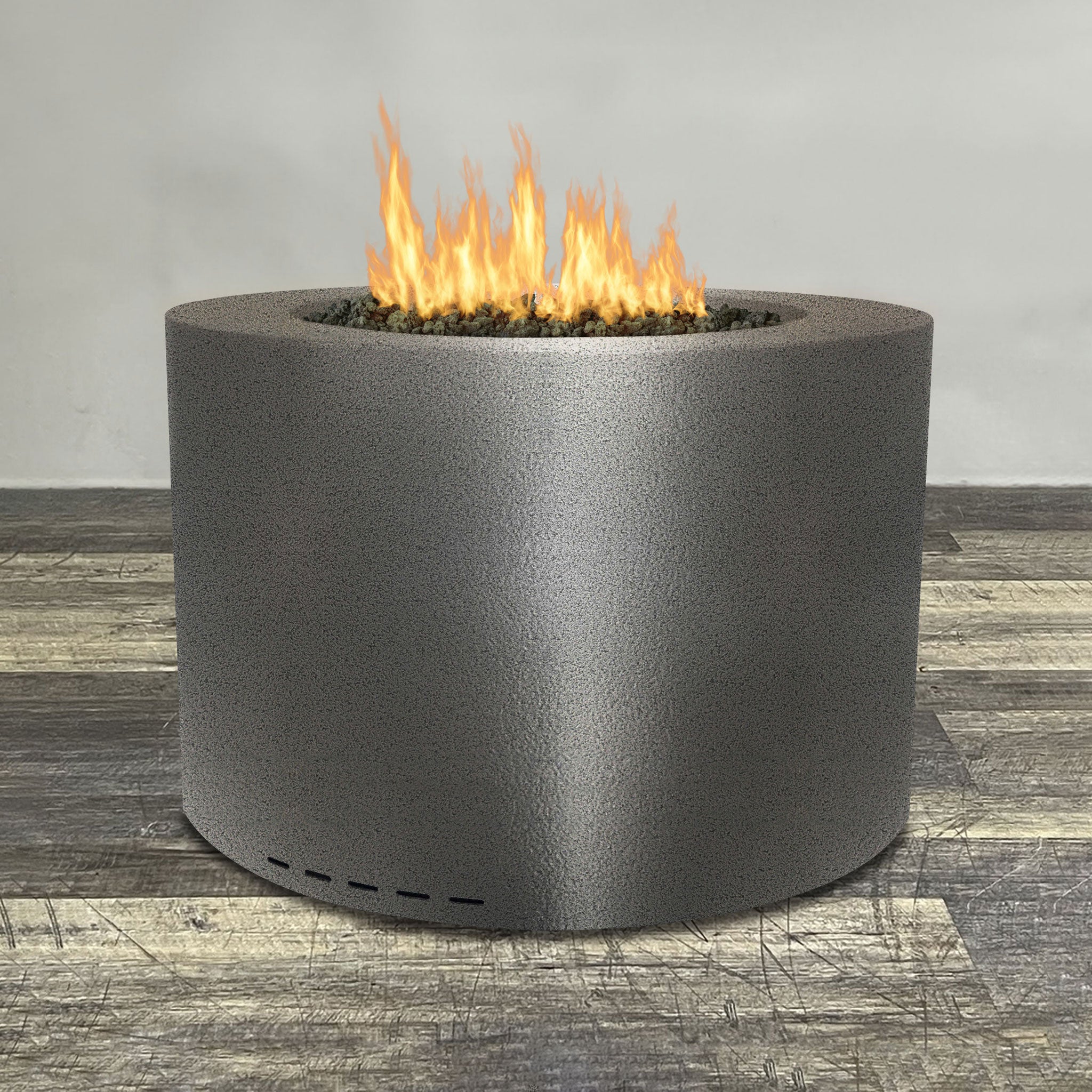 Starfire Designs Gravity Round Powder Coated Steel Gas Fire Pit with Propane Tank Access Door - Image 114