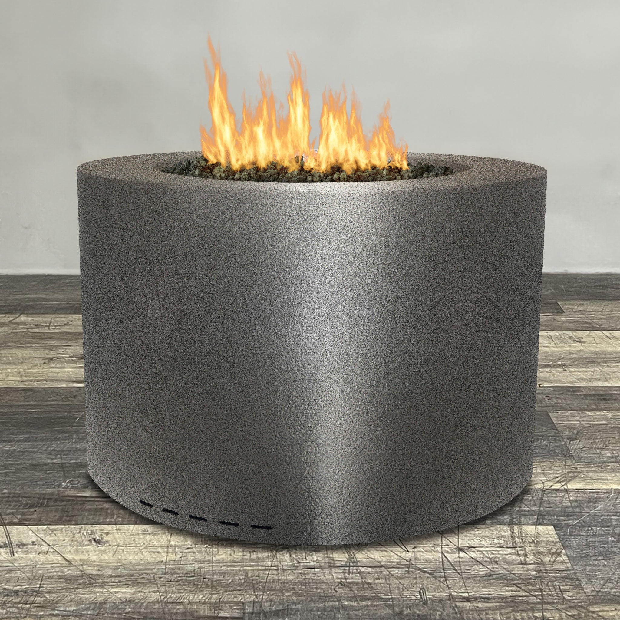 Starfire Designs Gravity Round Powder Coated Steel Gas Fire Pit with Propane Tank Access Door - Image 117