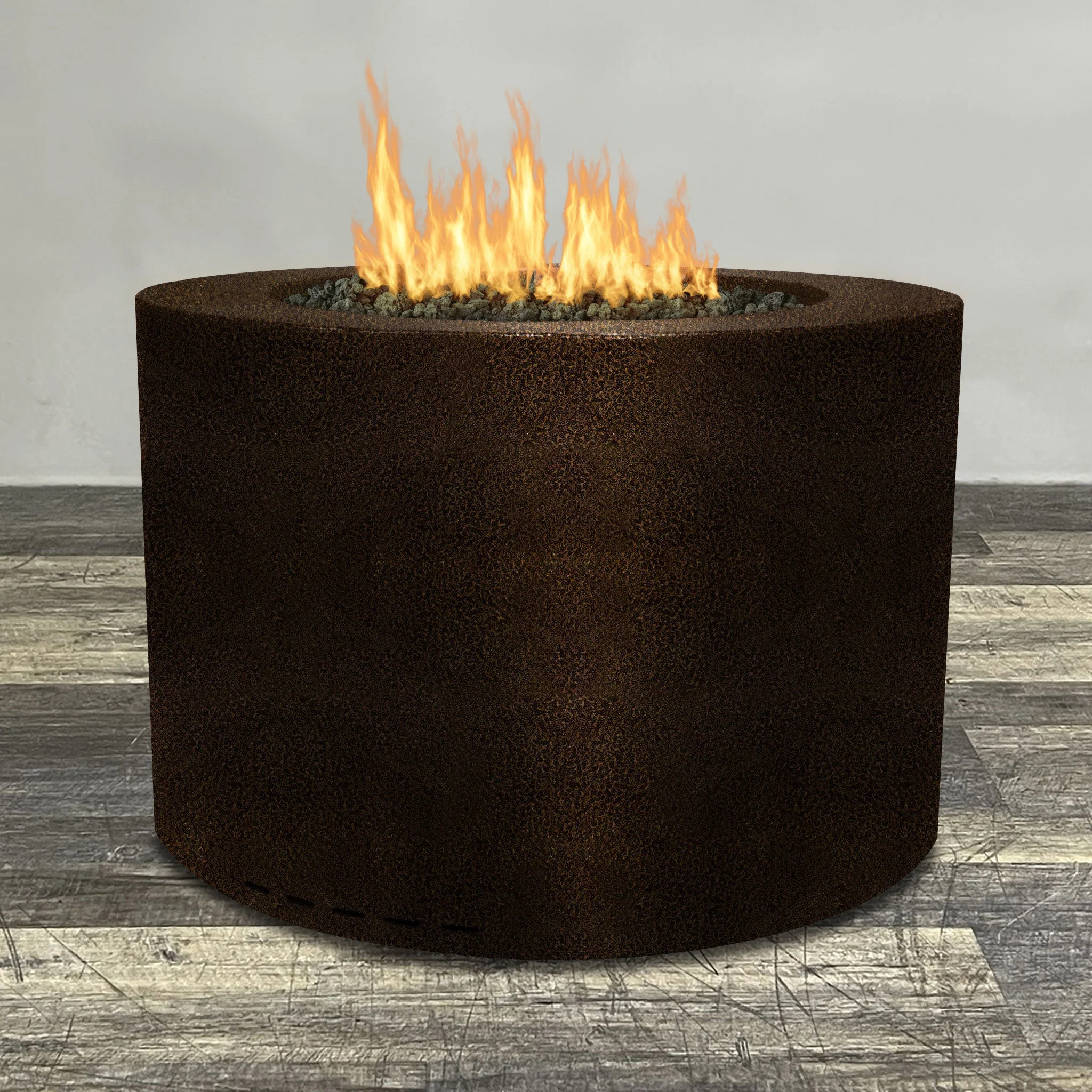 Starfire Designs Gravity Round Powder Coated Steel Gas Fire Pit with Propane Tank Access Door - Image 127