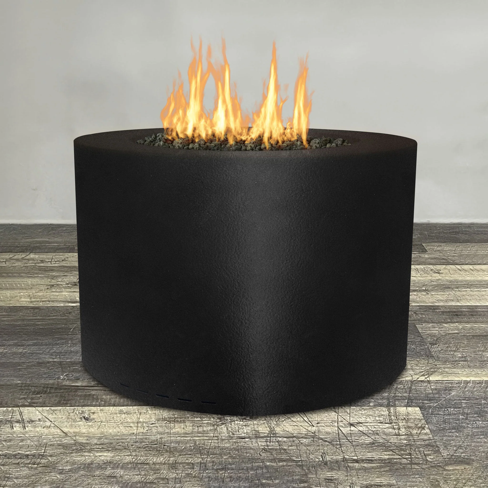 Starfire Designs Gravity Round Powder Coated Steel Gas Fire Pit with Propane Tank Access Door - Image 69