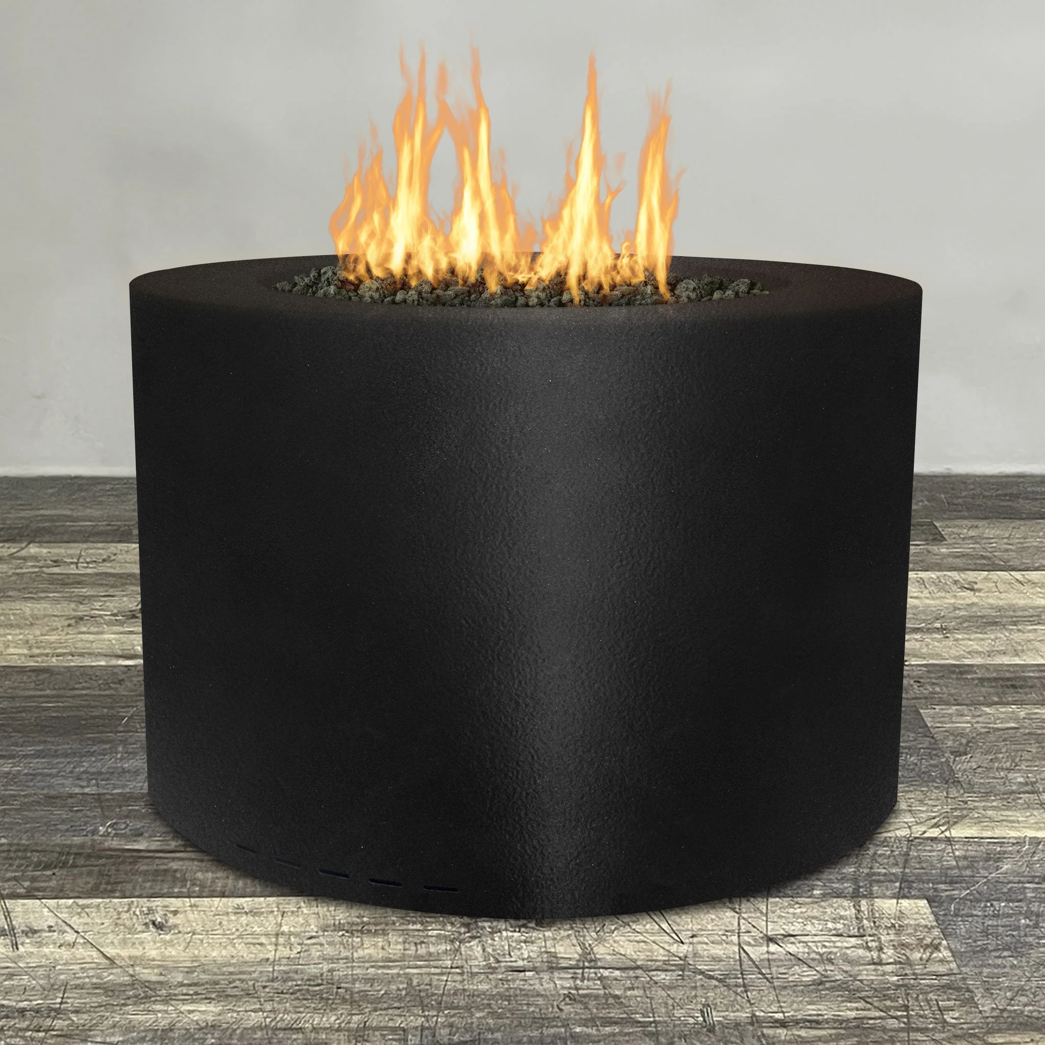 Starfire Designs Gravity Round Powder Coated Steel Gas Fire Pit with Propane Tank Access Door - Image 70