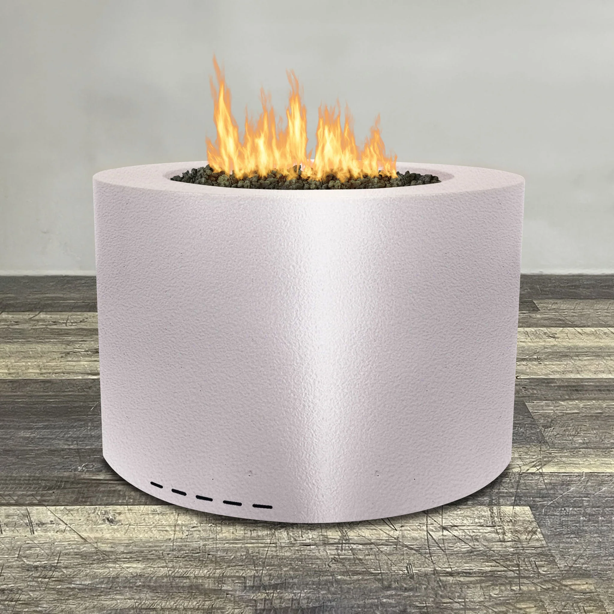 Starfire Designs Gravity Round Powder Coated Steel Gas Fire Pit with Propane Tank Access Door - Image 79