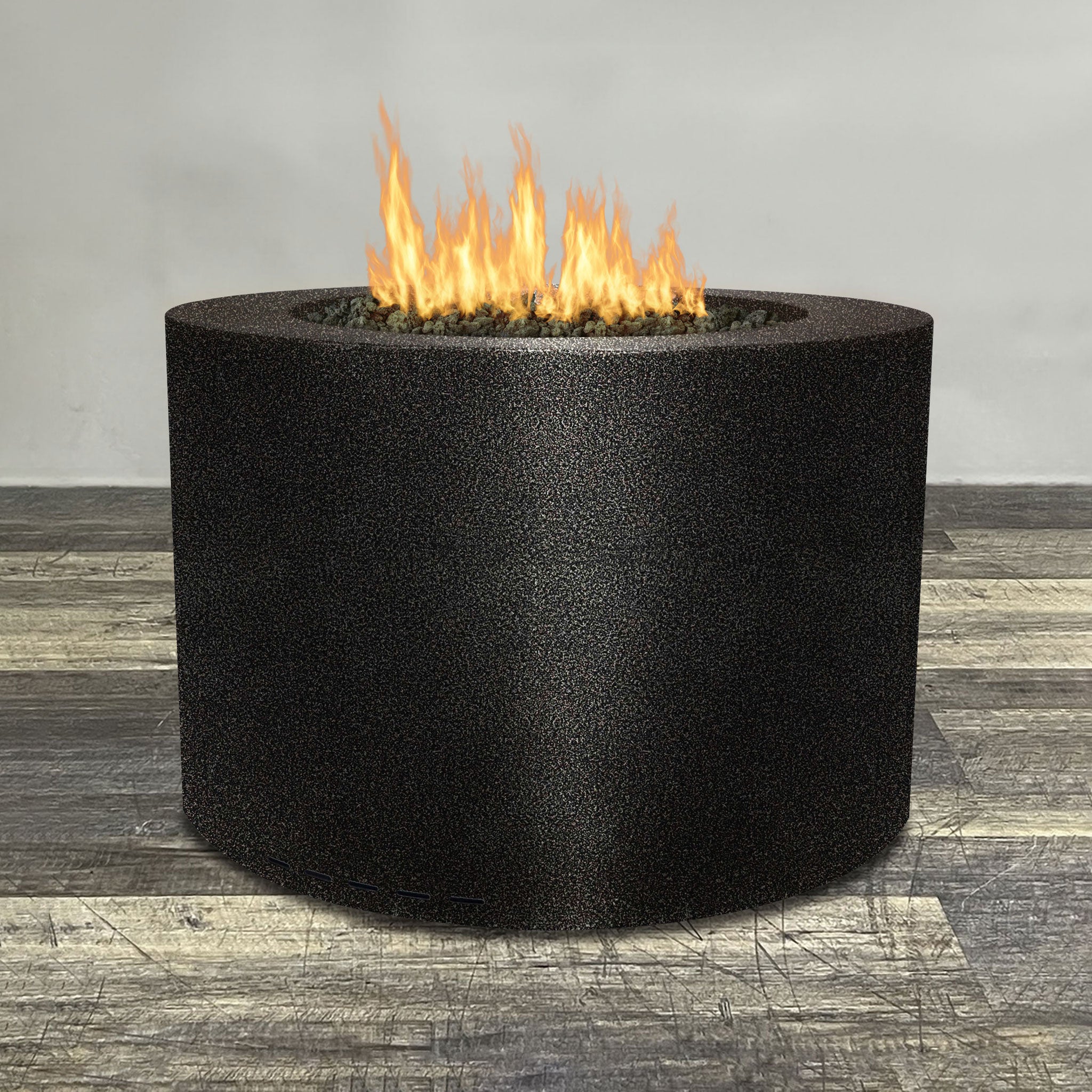 Starfire Designs Gravity Round Powder Coated Steel Gas Fire Pit with Propane Tank Access Door - Image 94