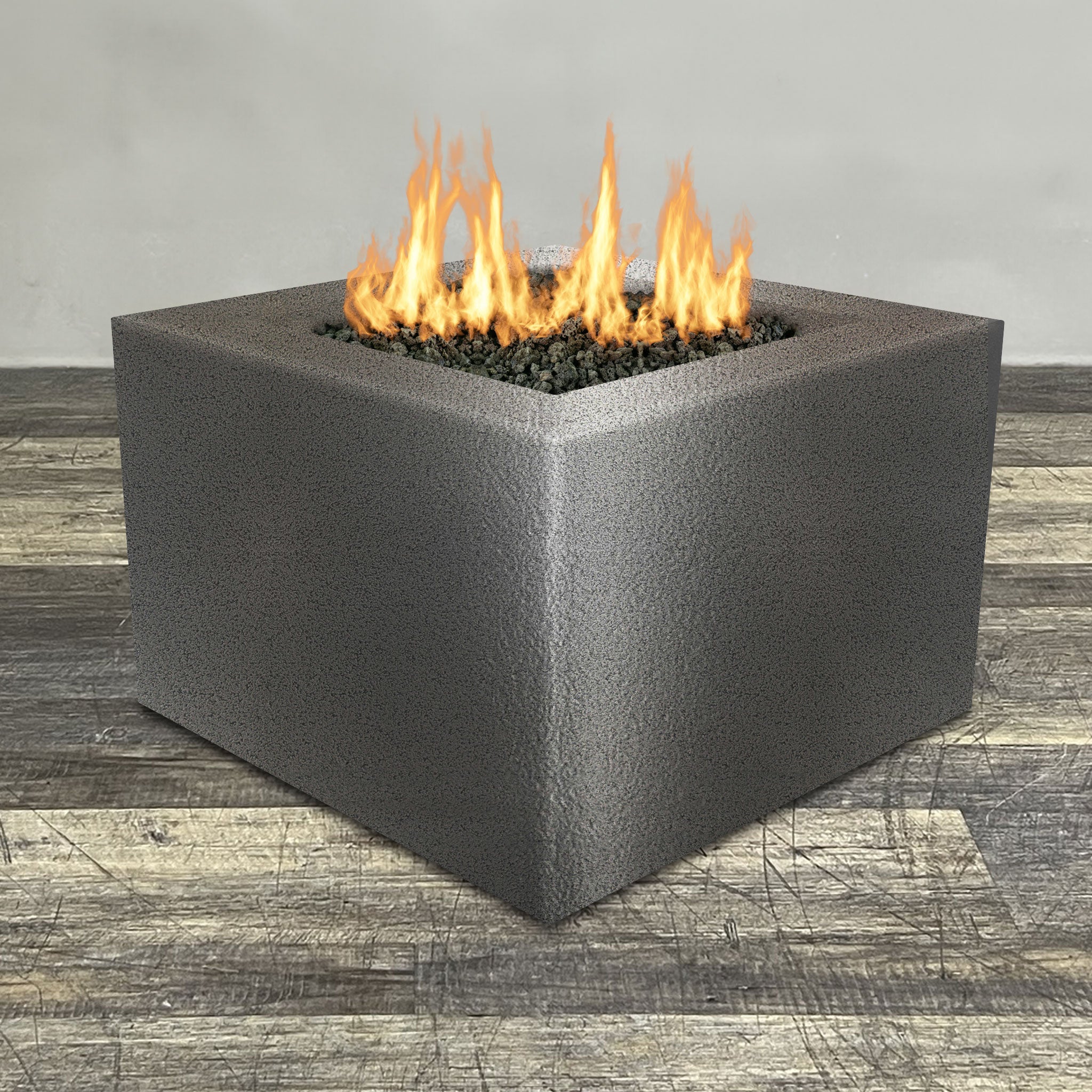 Starfire Designs Gravity Square Powder Coated Steel Gas Fire Pit with Propane Tank Access Door - Image 100