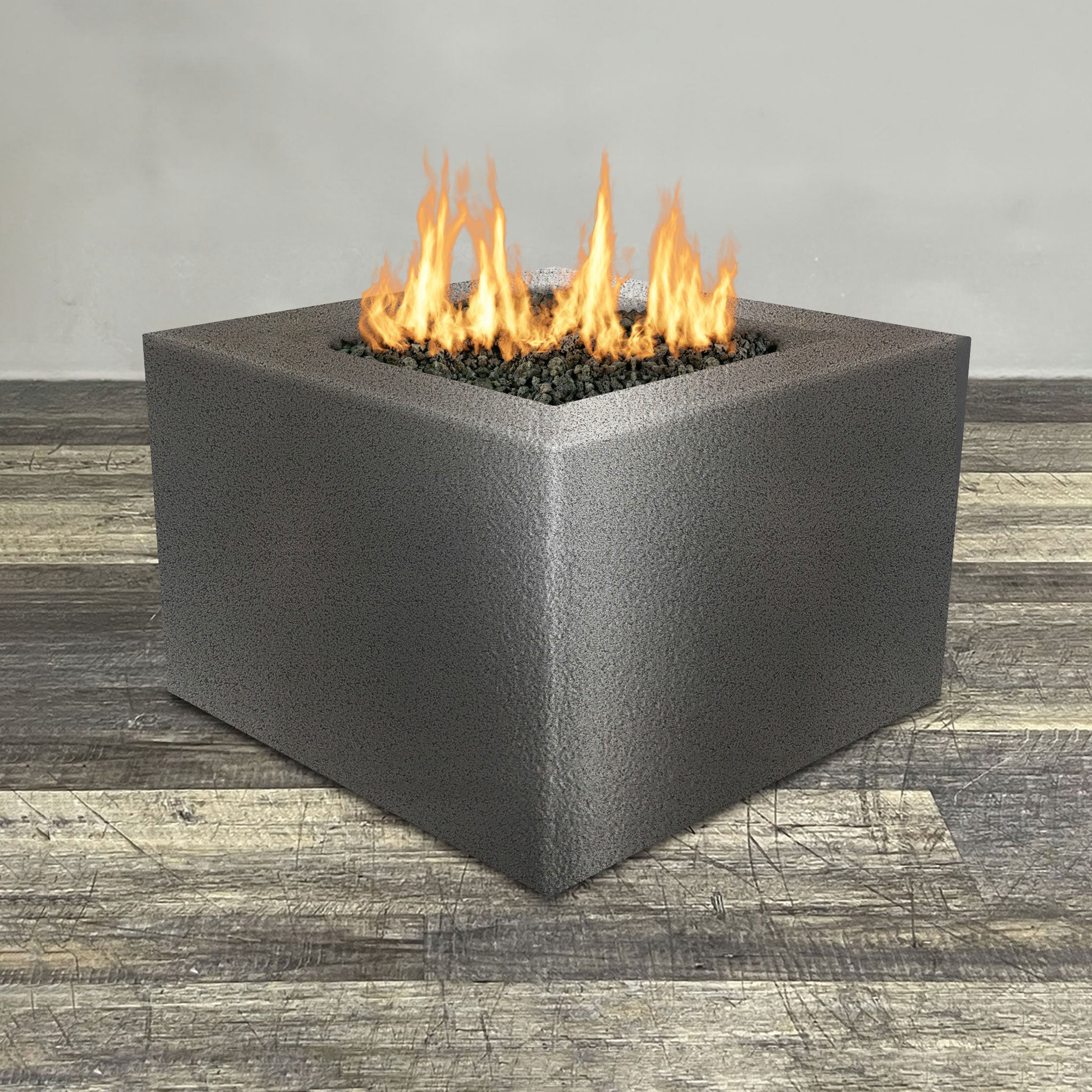 Starfire Designs Gravity Square Powder Coated Steel Gas Fire Pit with Propane Tank Access Door - Image 108
