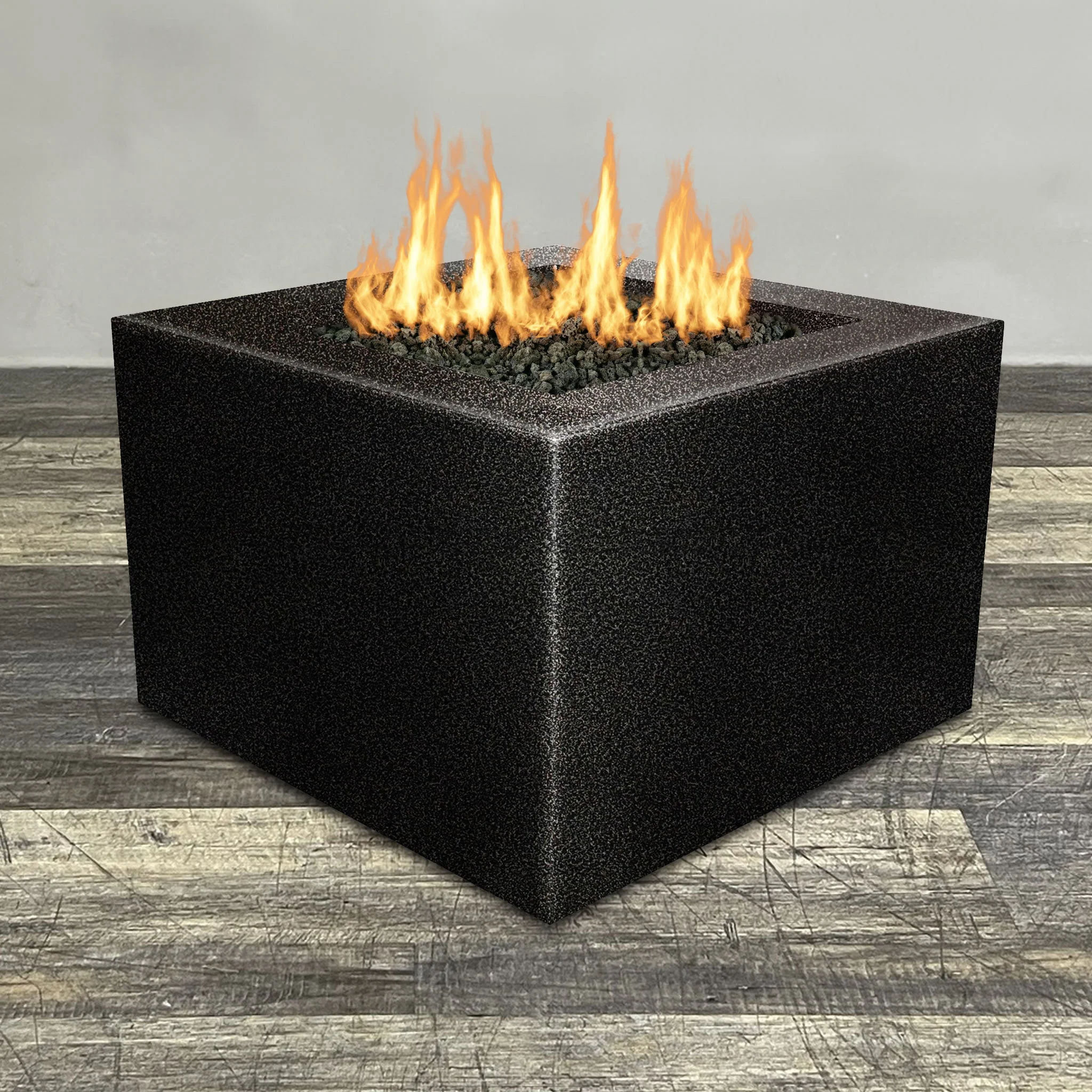 Starfire Designs Gravity Square Powder Coated Steel Gas Fire Pit with Propane Tank Access Door - Image 113