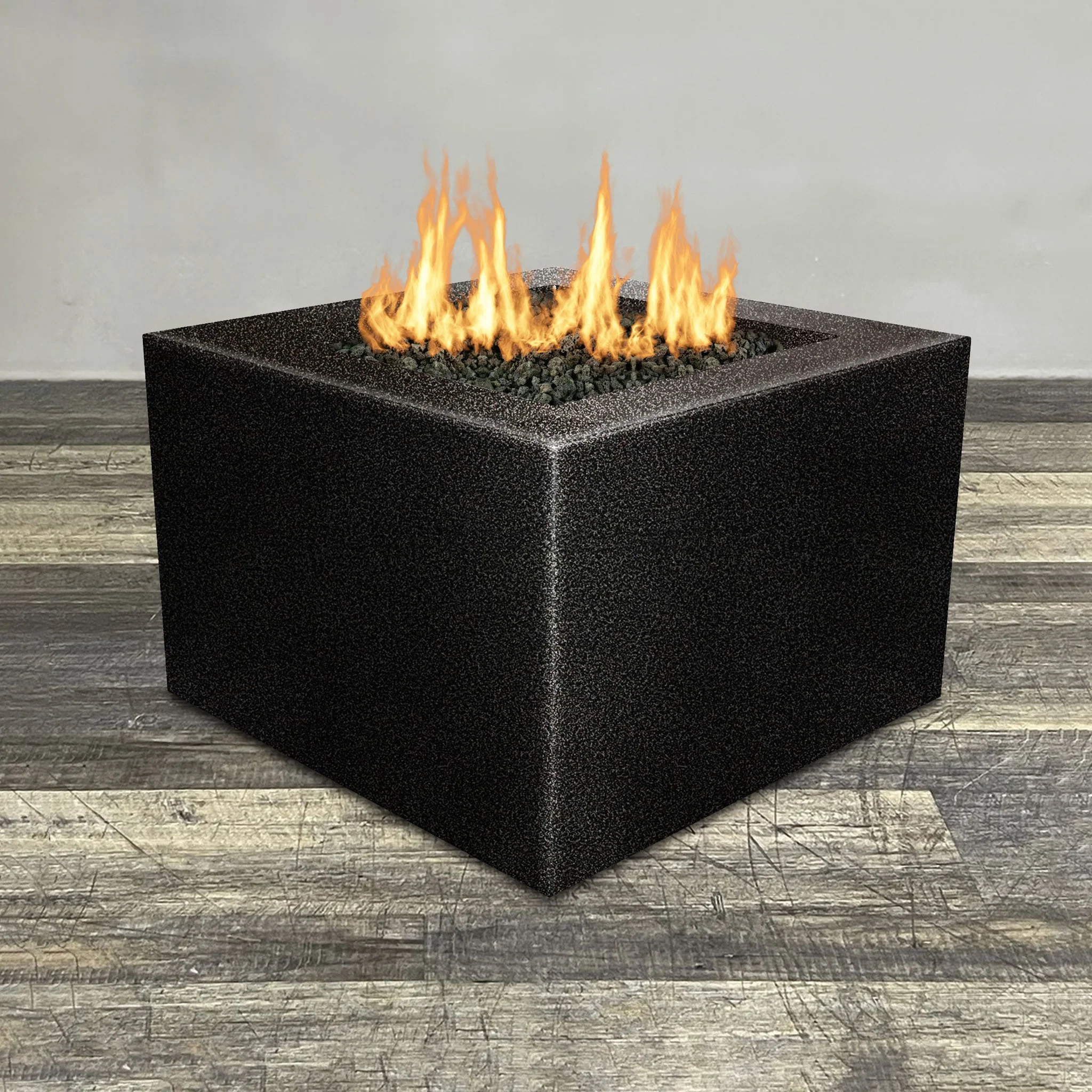 Starfire Designs Gravity Square Powder Coated Steel Gas Fire Pit with Propane Tank Access Door - Image 114