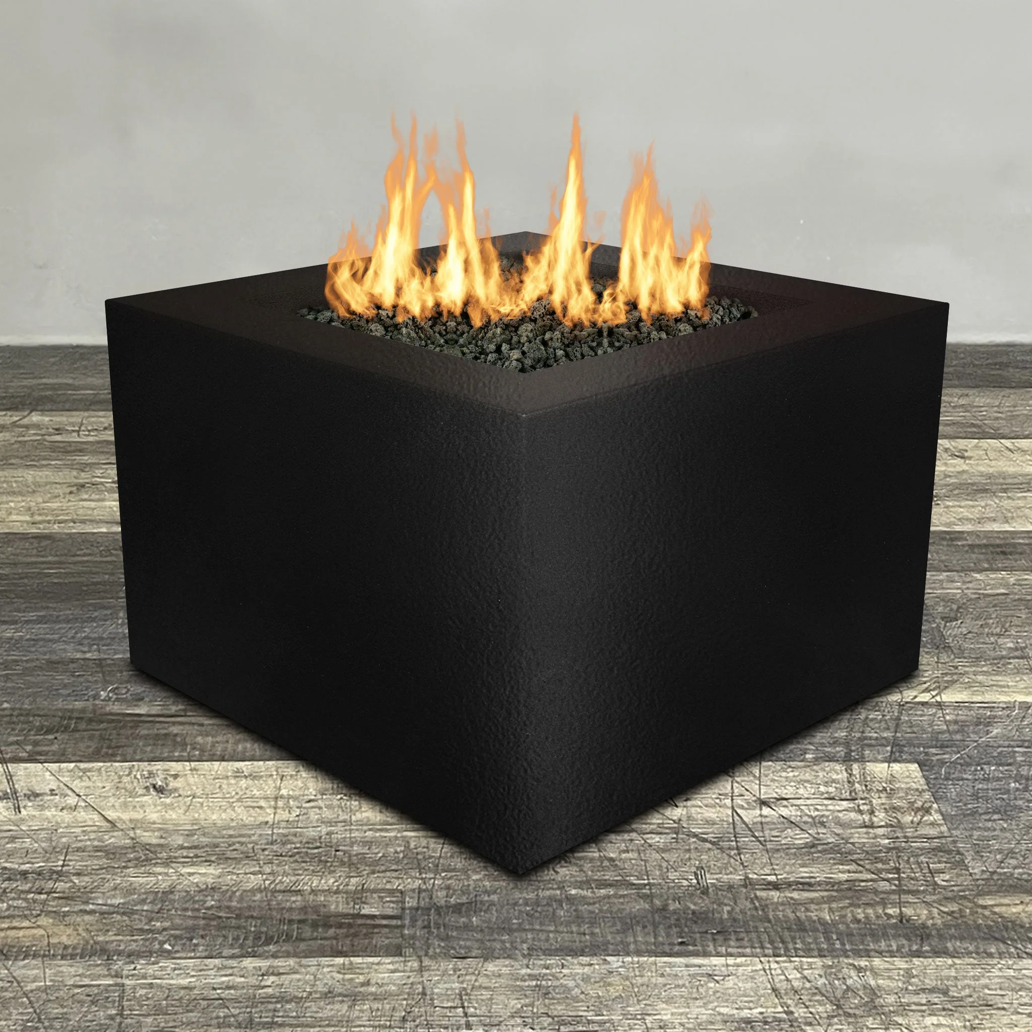 Starfire Designs Gravity Square Powder Coated Steel Gas Fire Pit with Propane Tank Access Door - Image 70