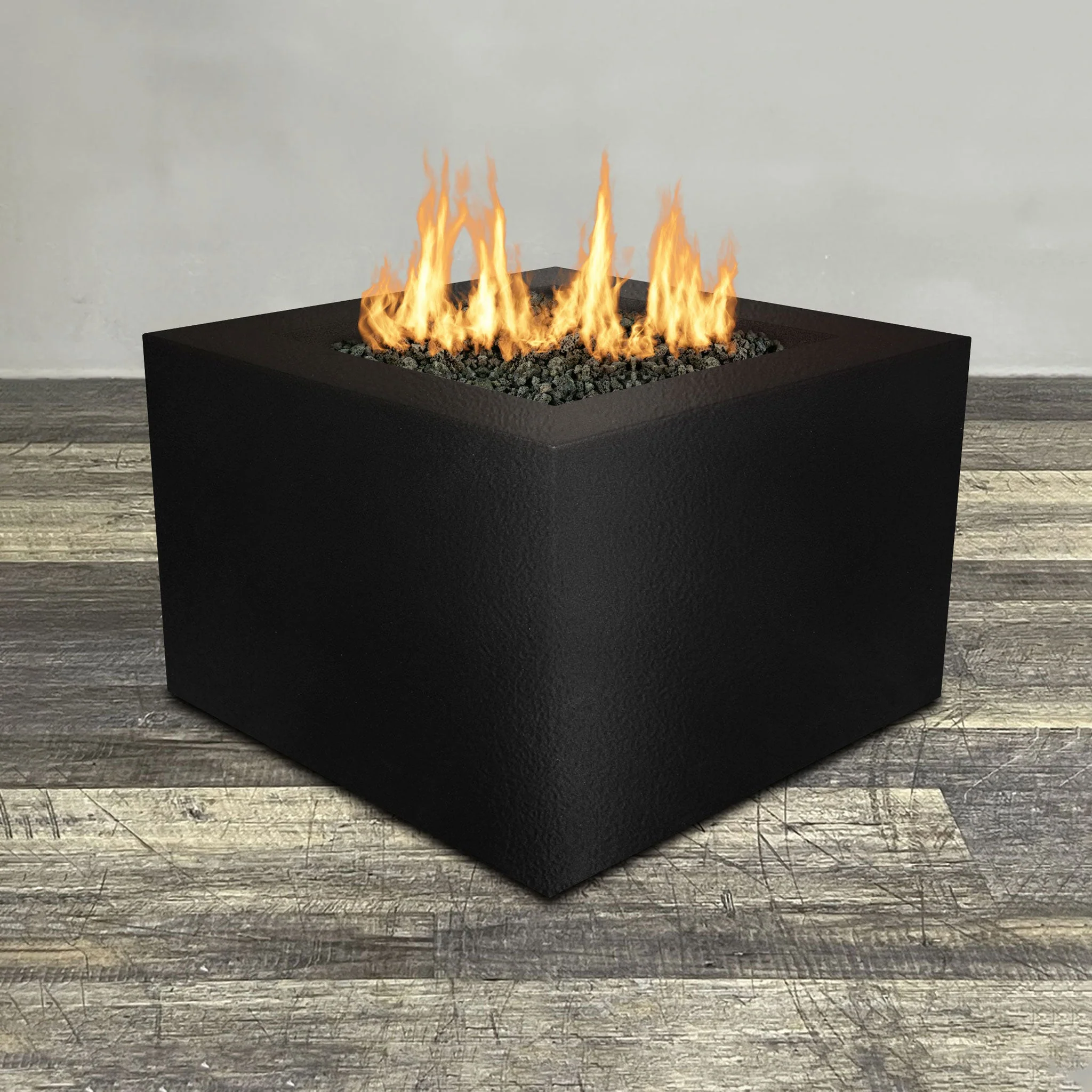 Starfire Designs Gravity Square Powder Coated Steel Gas Fire Pit with Propane Tank Access Door - Image 78