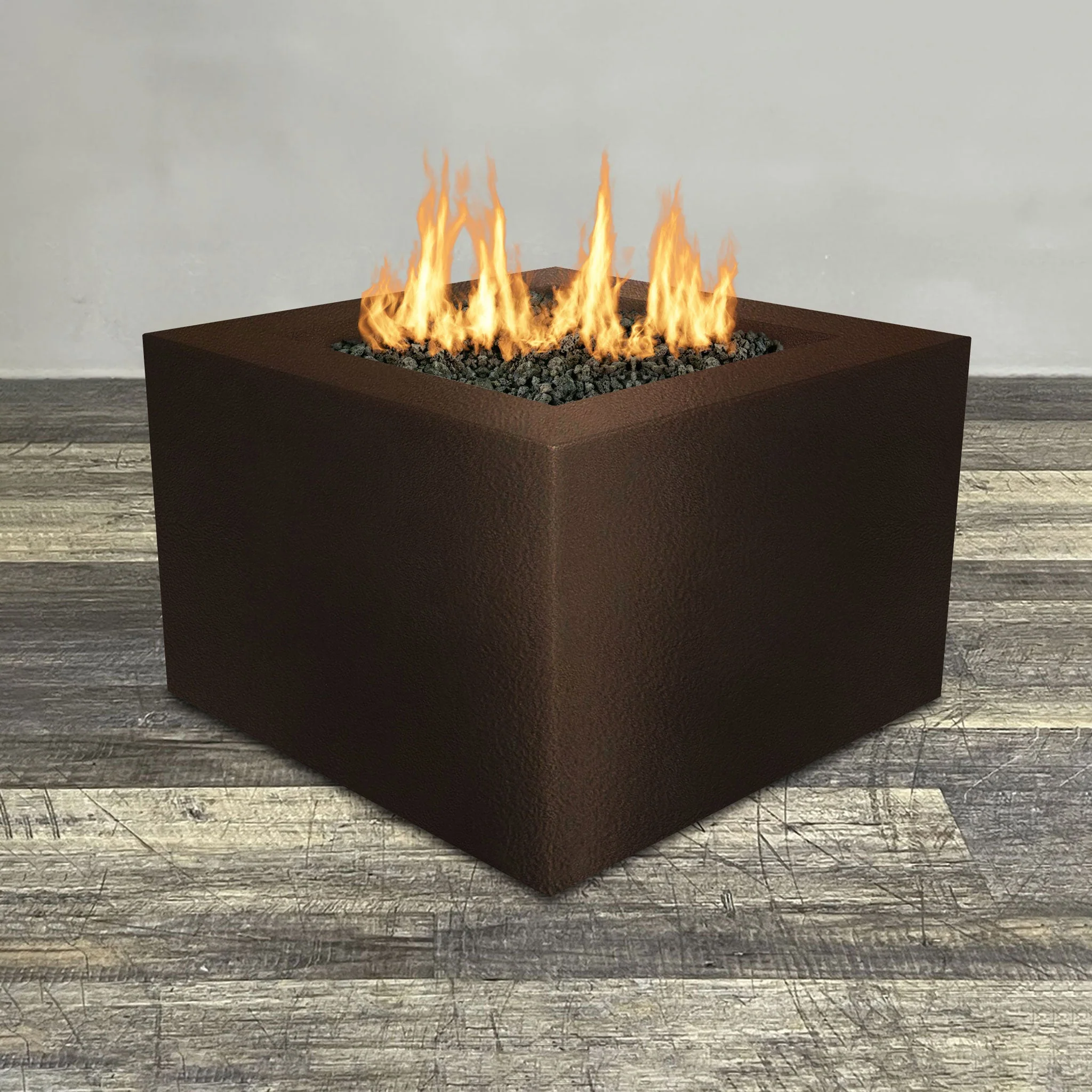 Starfire Designs Gravity Square Powder Coated Steel Gas Fire Pit with Propane Tank Access Door - Image 85