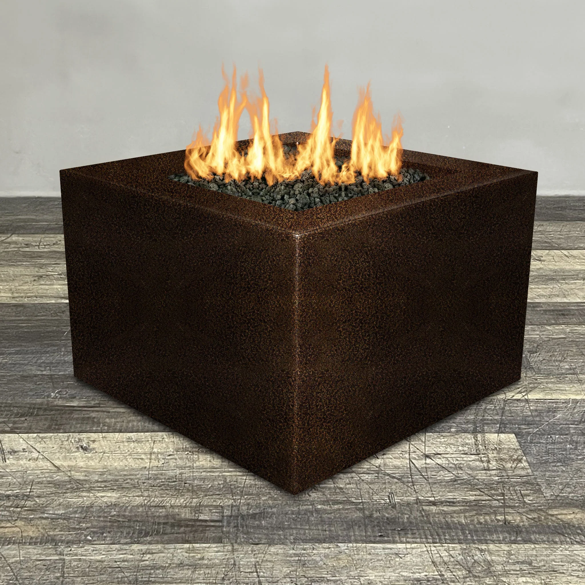 Starfire Designs Gravity Square Powder Coated Steel Gas Fire Pit with Propane Tank Access Door - Image 89