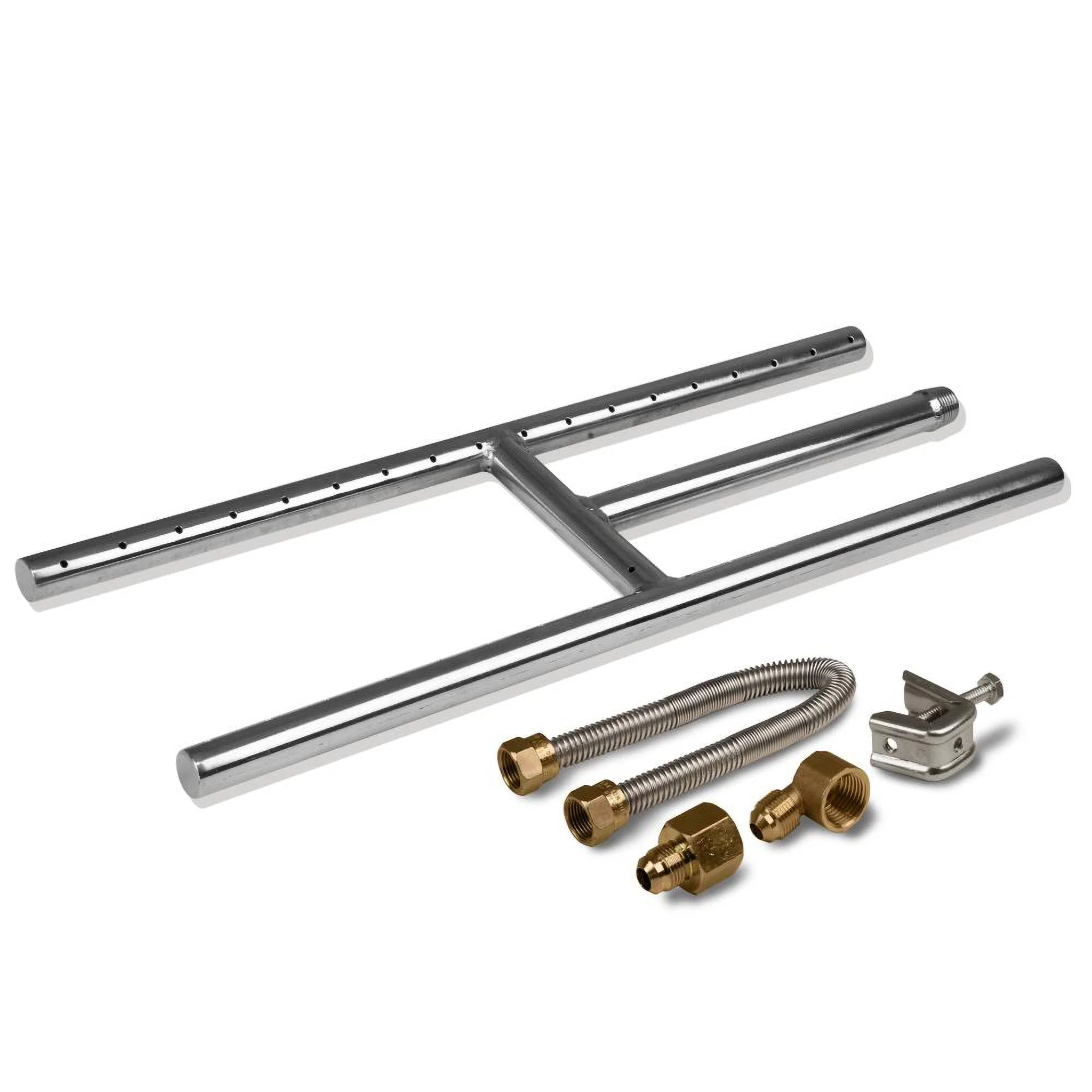 12" - 48" Stainless Steel Fireplace H-Burner w/ Connection Kit by Starfire Designs - Image 3
