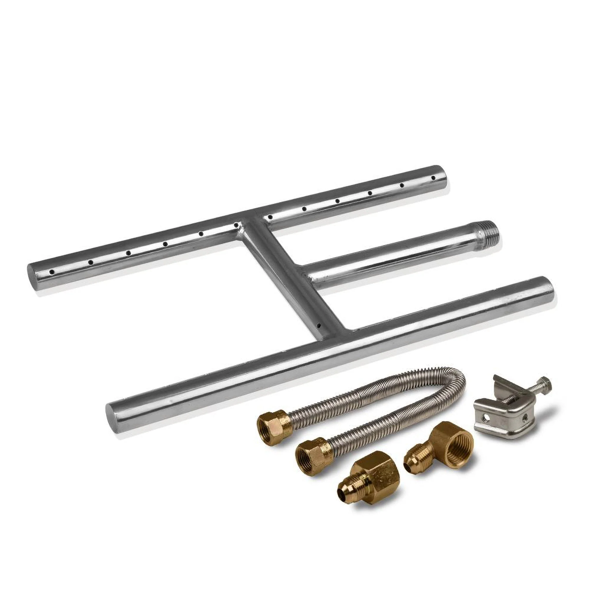 12" - 48" Stainless Steel Fireplace H-Burner w/ Connection Kit by Starfire Designs - Image 4