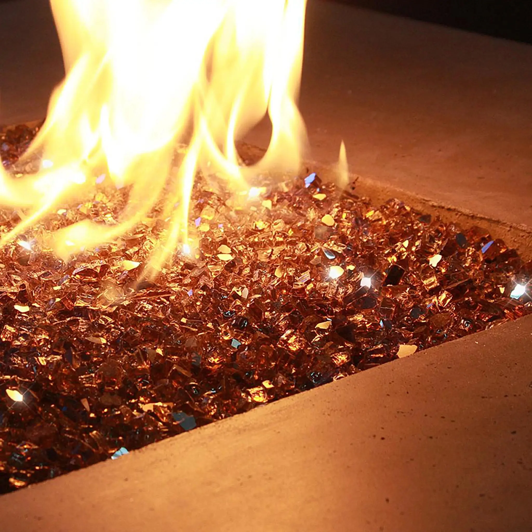 Starfire Glass 1/4" Broken Fire Glass (10lbs) - Image 7