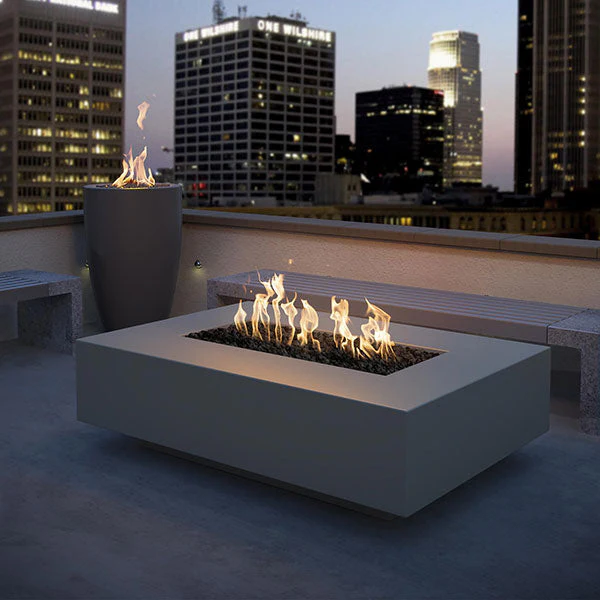 The Outdoor Plus 56" x 38" Cabo Linear Concrete Gas Fire Pit