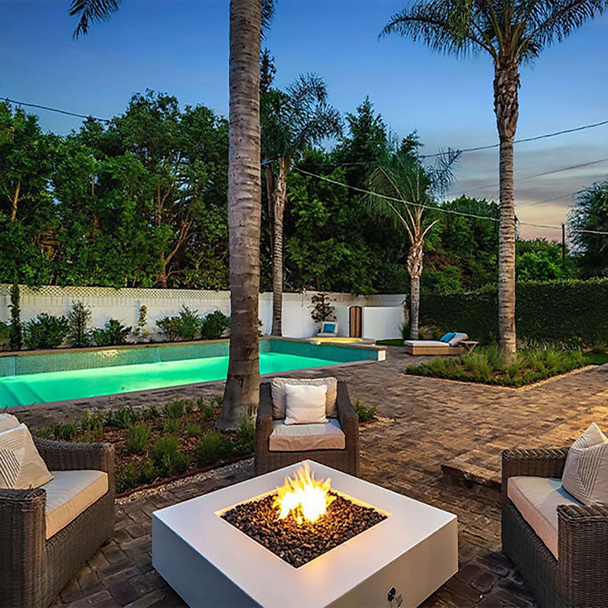 The Outdoor Plus 36" Cabo Square Concrete Gas Fire Pit - Image 2