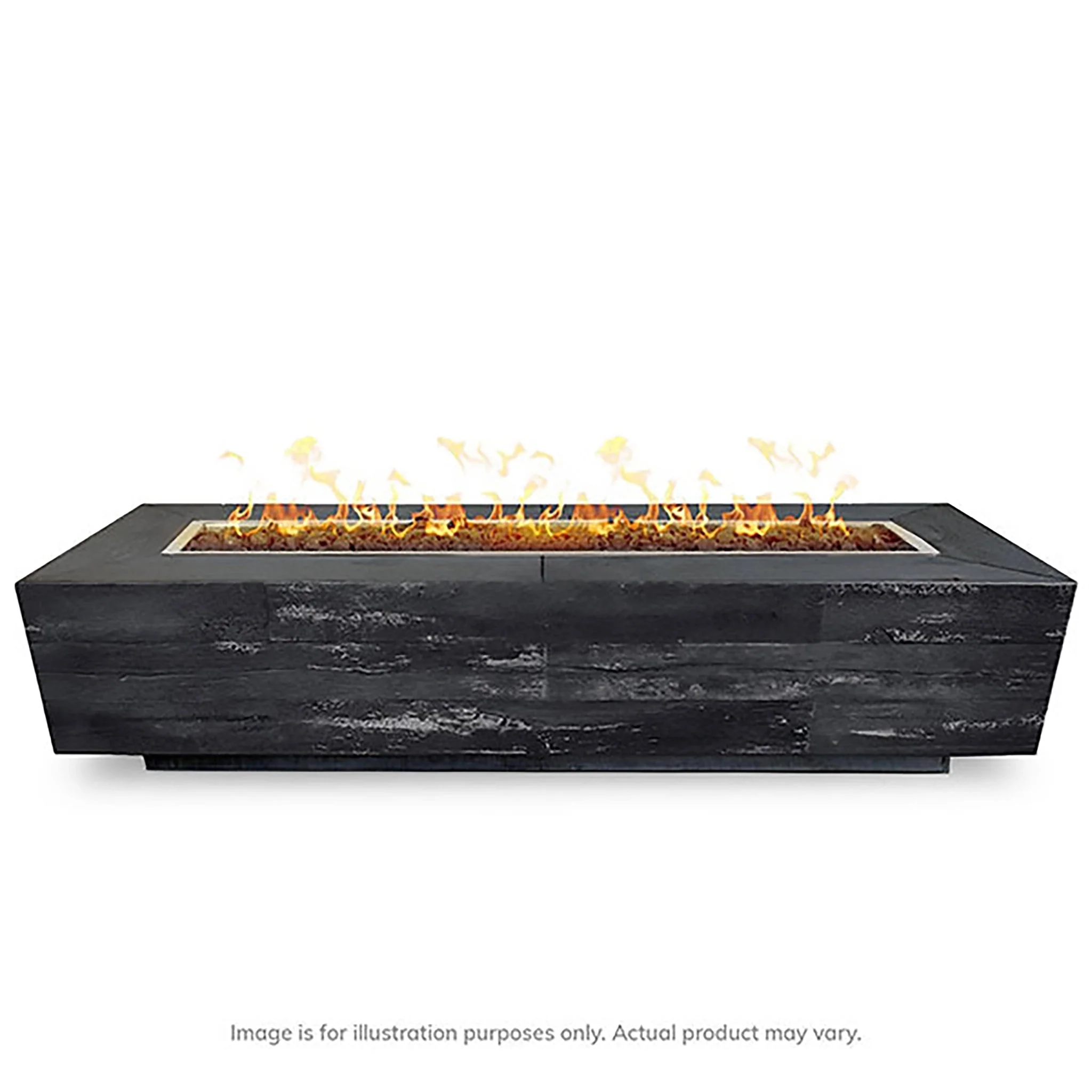 The Outdoor Plus 120" Catalina Wood Grain Concrete Gas Fire Pit - Image 3