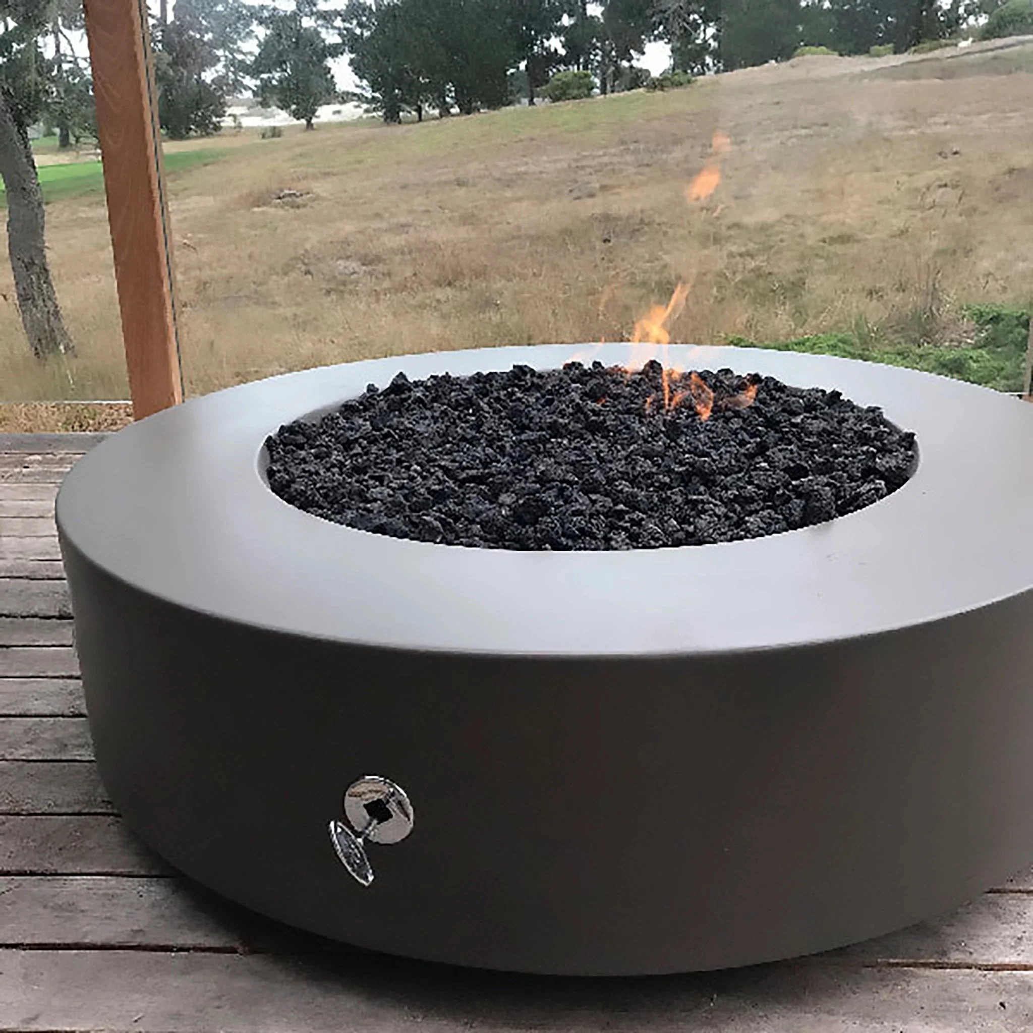 The Outdoor Plus 54" Occasional Height Florence Concrete Gas Fire Pit - Image 20