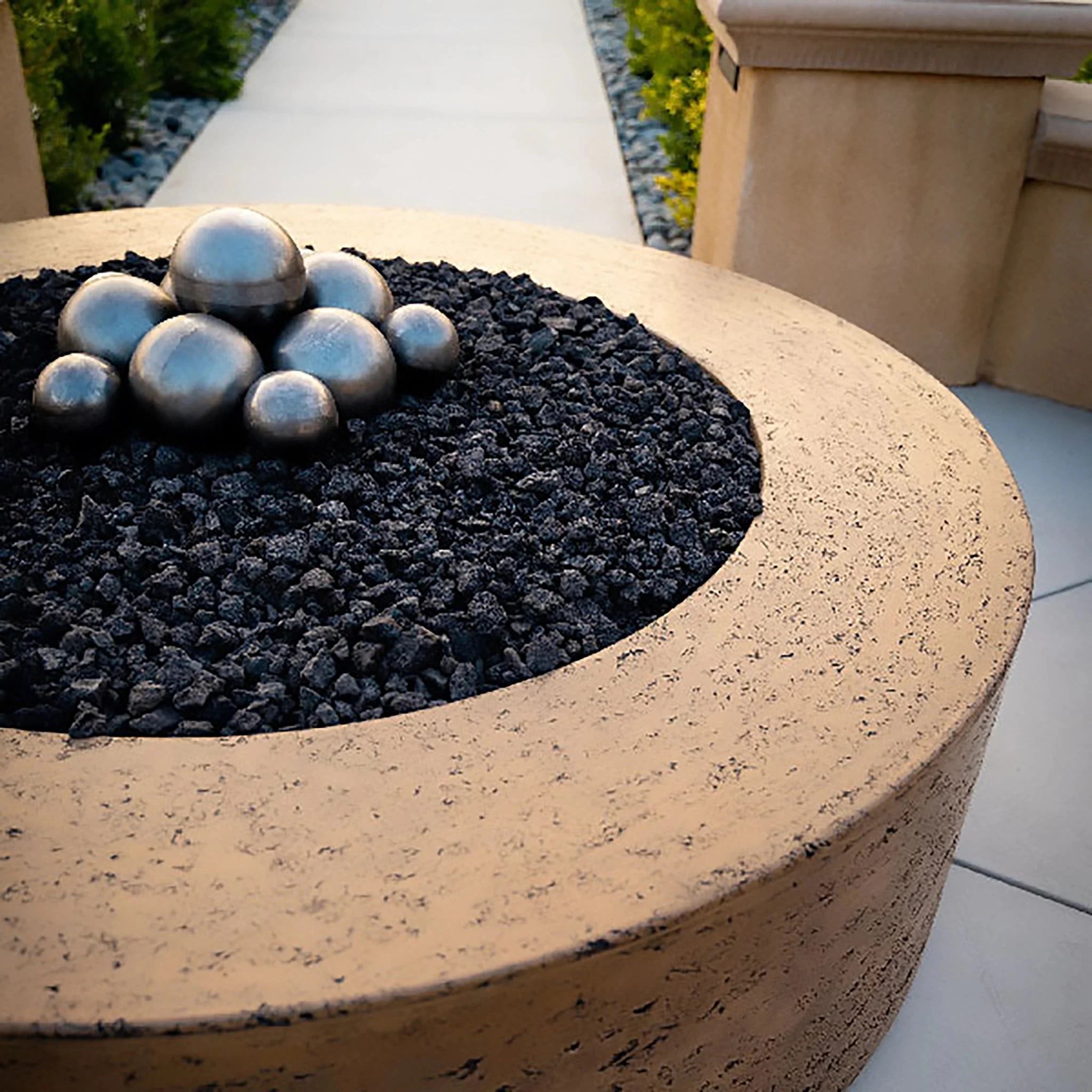 The Outdoor Plus 54" Occasional Height Florence Concrete Gas Fire Pit - Image 21