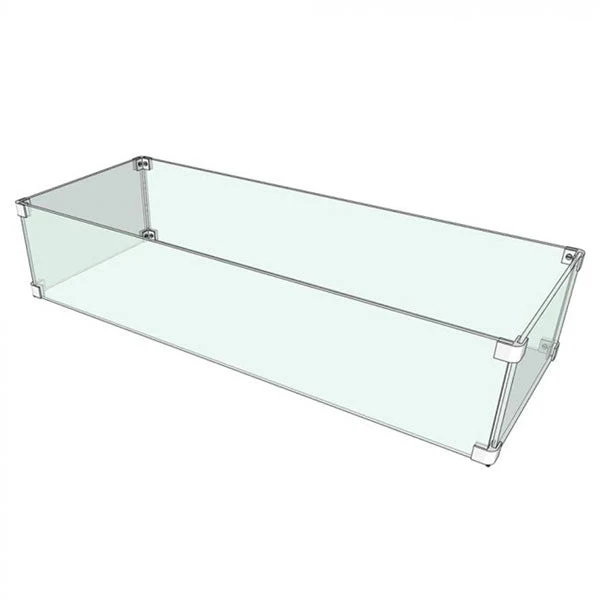 The Outdoor Plus Rectangular Tempered Glass Wind Guard - Image 3