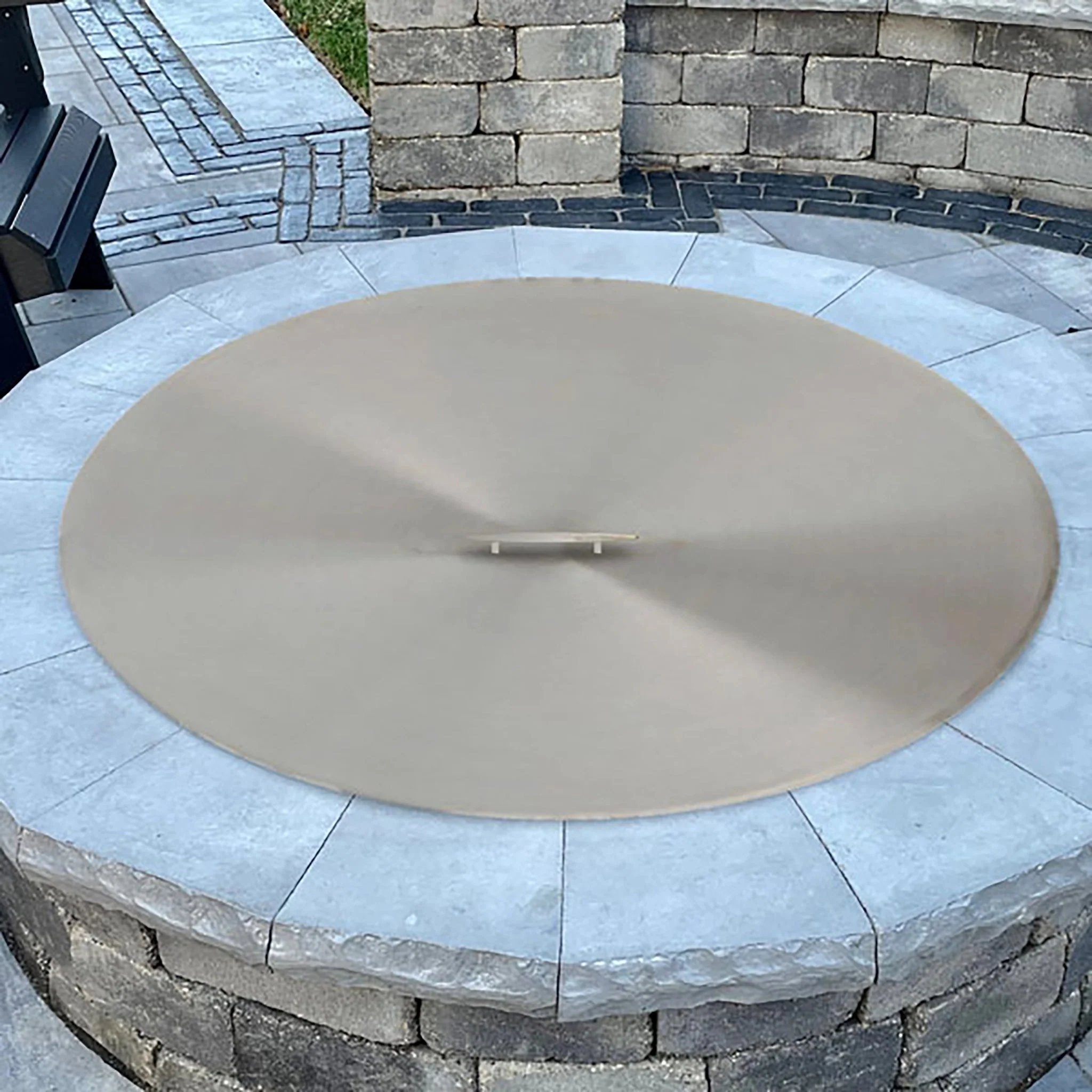 The Outdoor Plus Round Stainless Steel Burner Cover - Image 2