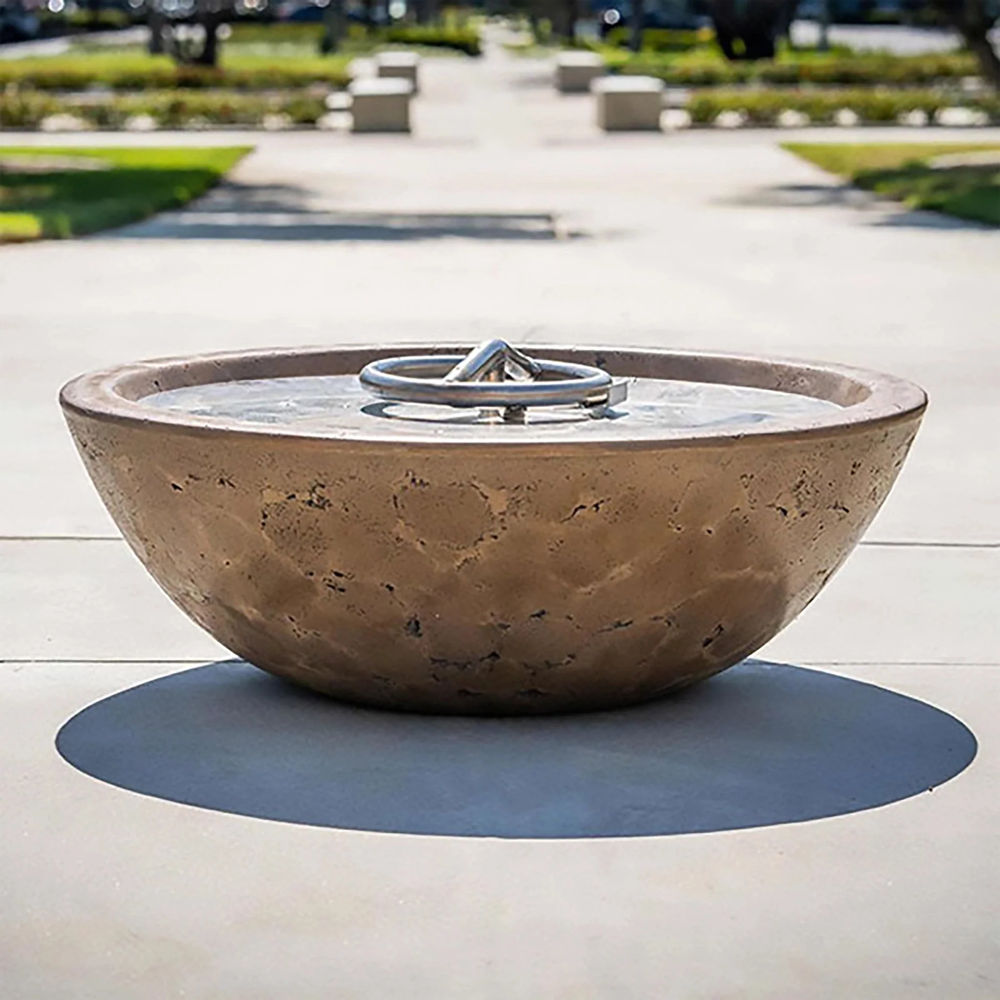 48" Sedona Round Concrete Gas Fire Pit by The Outdoor Plus - Image 3