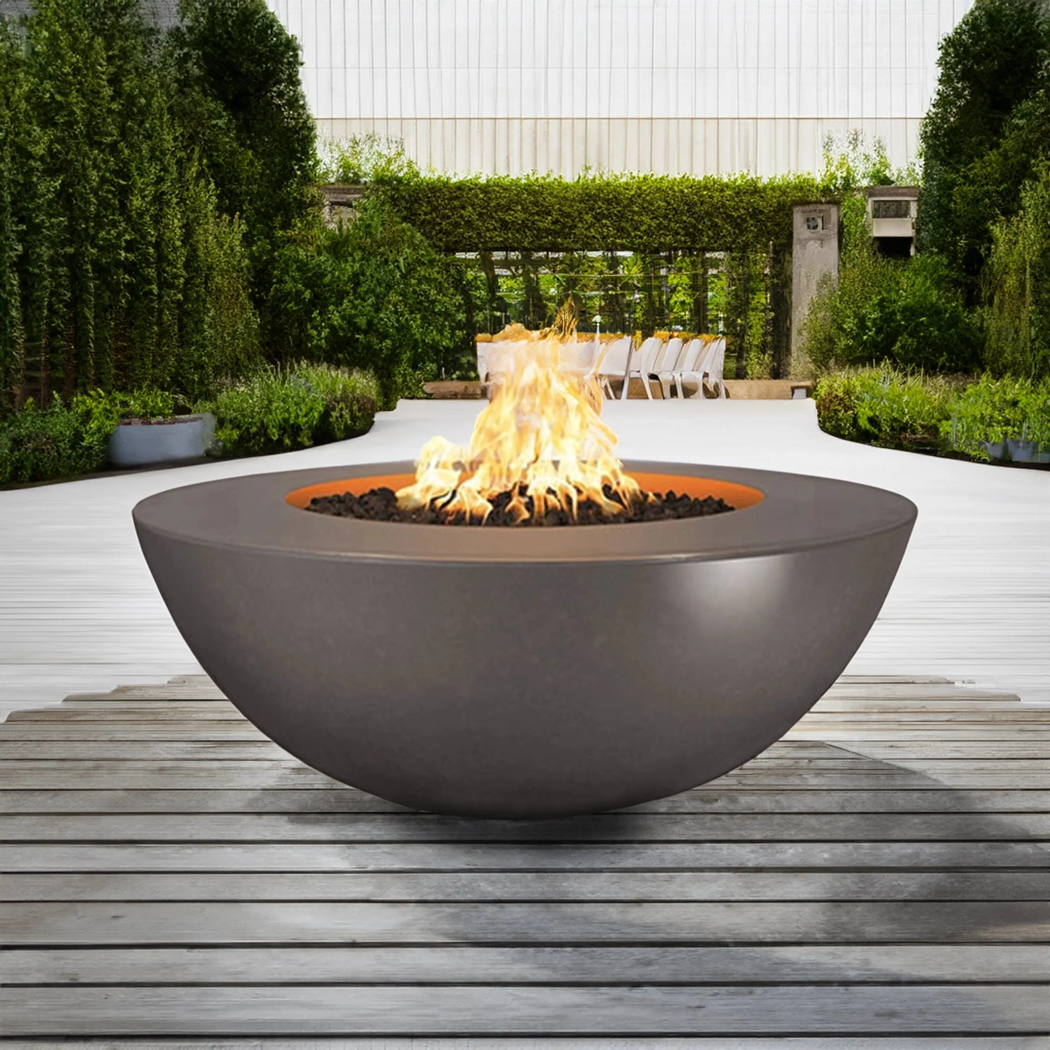 The Outdoor Plus 60" Sedona Wide Ledge Concrete Gas Fire Pit - Image 40