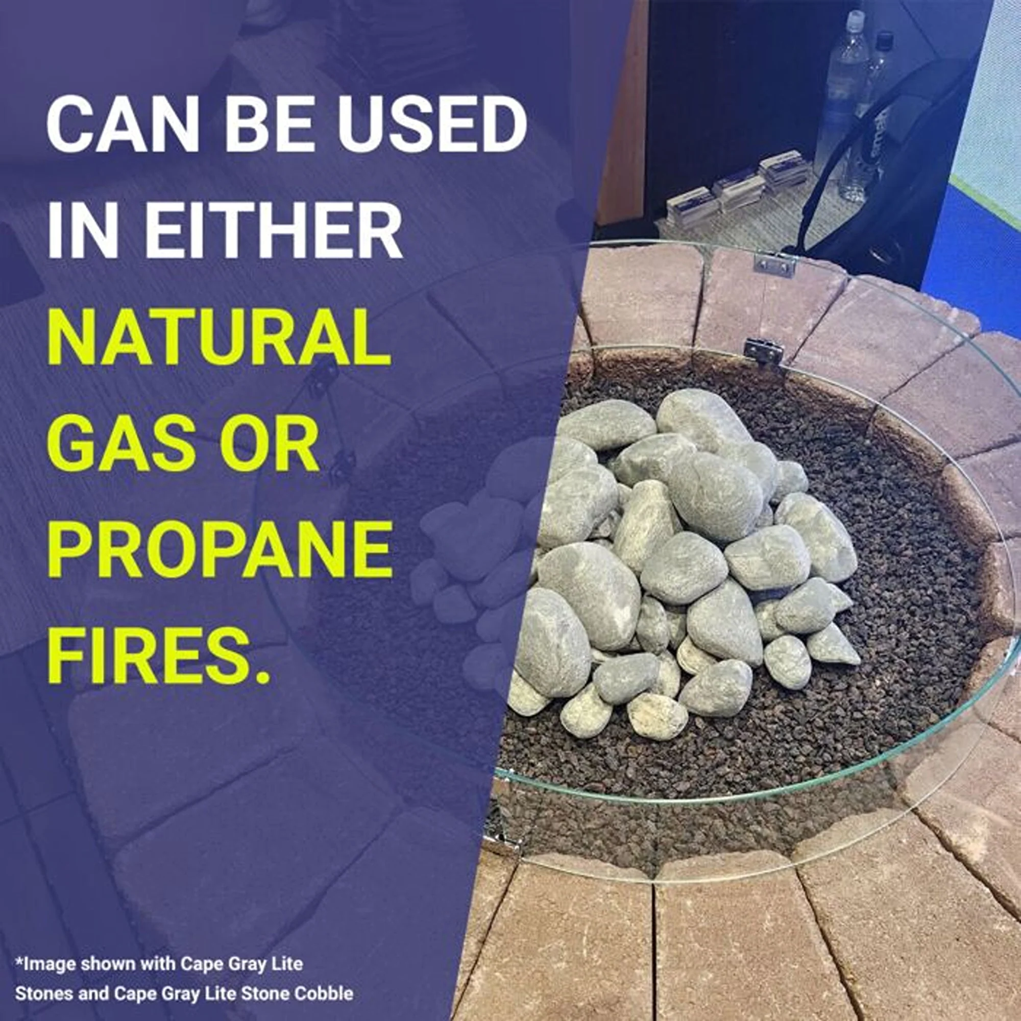 Thunder Gray Lite Stone Cobble - Set of 12 by American Fire Products - Image 5